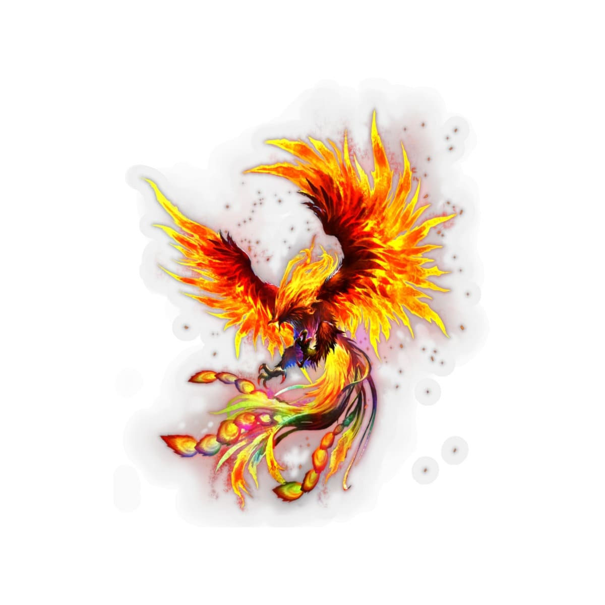 Wallpaper #2bc96 Image of a Majestic White Fire Phoenix on Craiyon