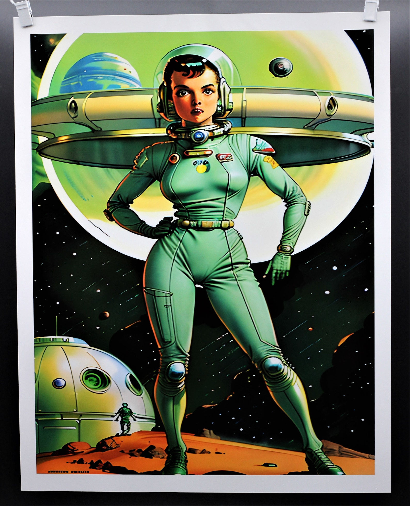 Wallpaper #shcGPpMBPLD5_VENWN5x77 Retro Sci Fi Print Sci Fi Woman Sci Fi Print Retro 50s Sci Fi Wall