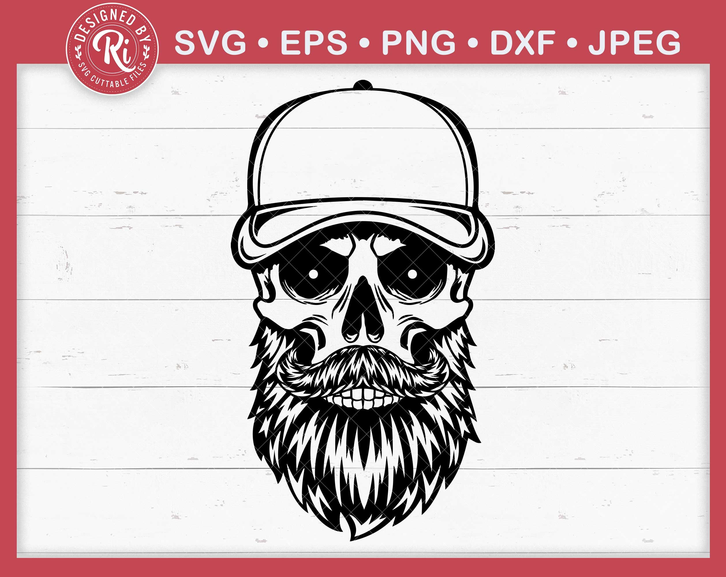 Wallpaper #DUC0L5MBJhL2WPbabr7m283 Bearded Skull with Cap Svg Bearded Man Day of the Dead Dad Etsy