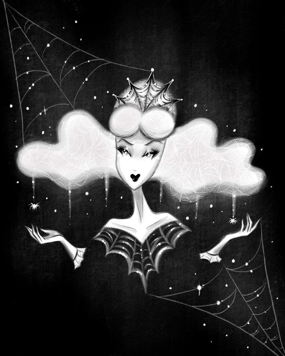 Wallpaper #sQMhZJMBpyOg8YnEWNZf164 Spider Web Print Etsy