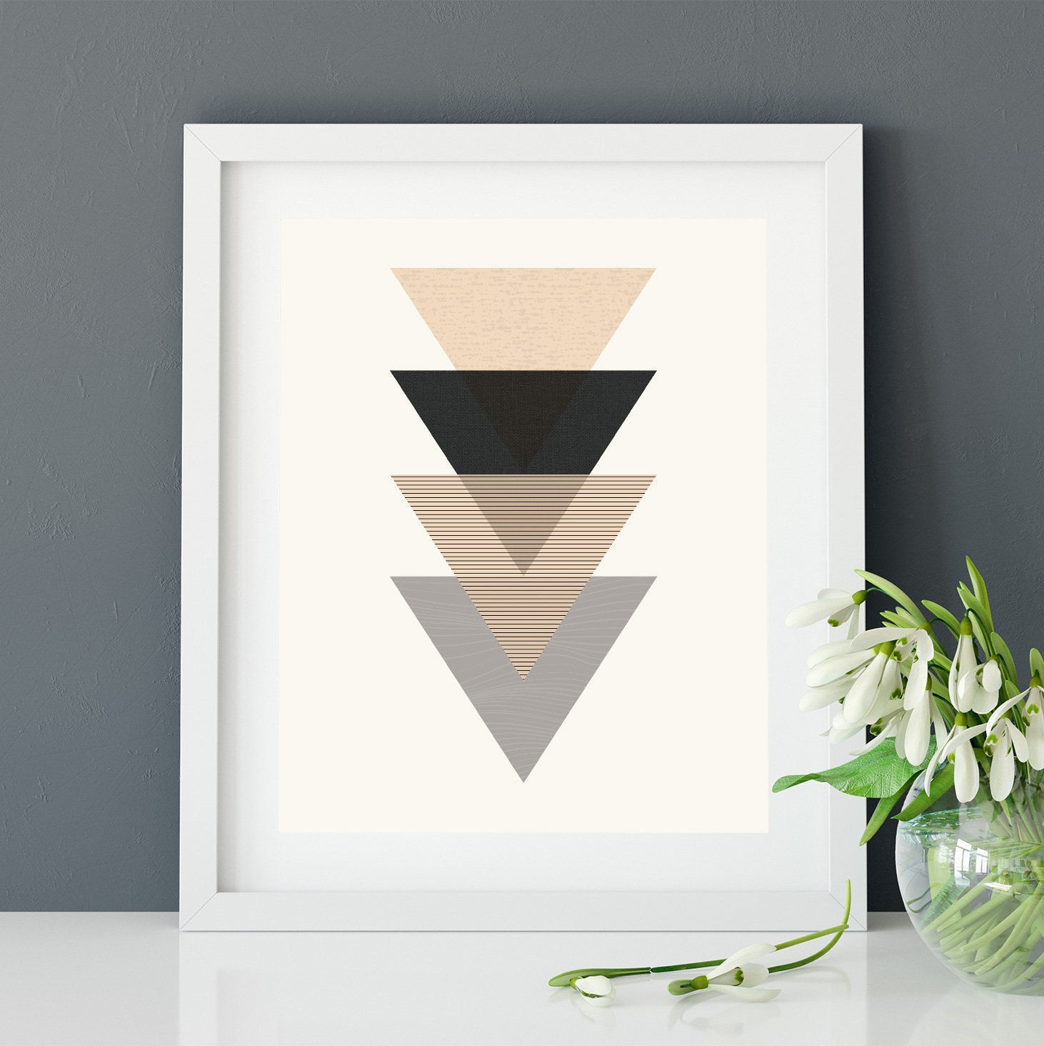 Wallpaper #a2flDJMBSpphPi3-ROG822 Geometric Print Wall Art Triangle Wall Art Prints Etsy