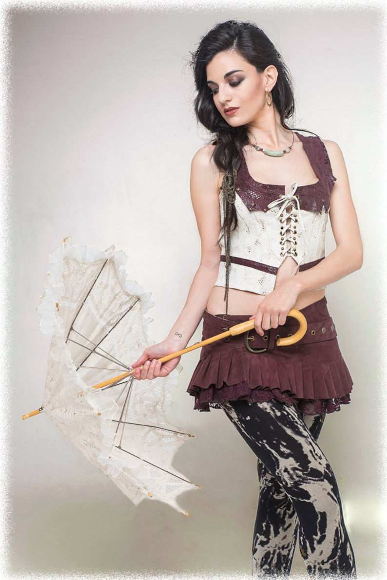 Wallpaper #_bmH3pIBJvJKYCmESQX096 New Steampunk Skirt Dusty Plum Leather Mini Skirt Burning Etsy