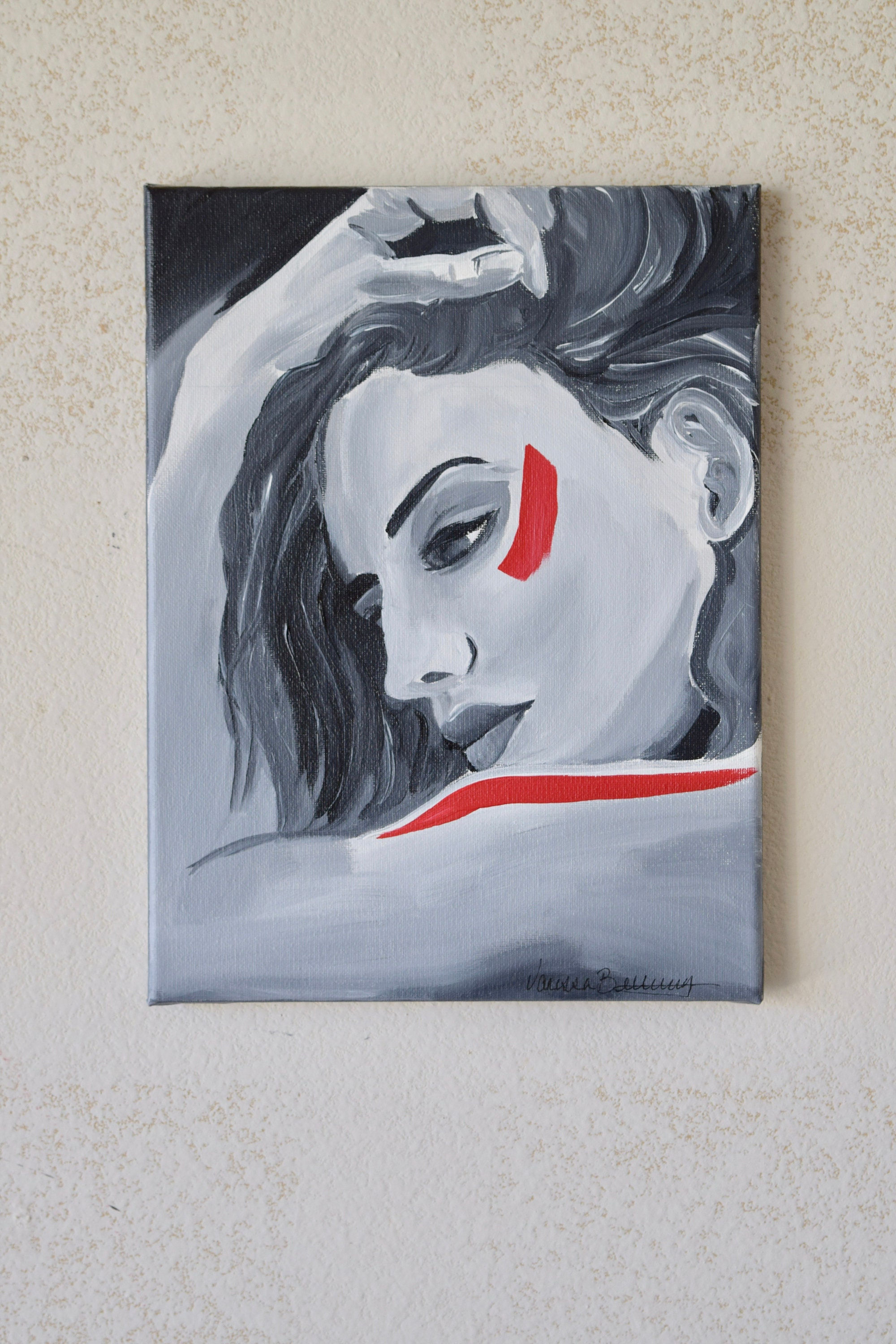 Wallpaper #BGcL6JIBSpphPi3-SDu_304 Woman Portrait Black and White Painting Abstract Art Etsy