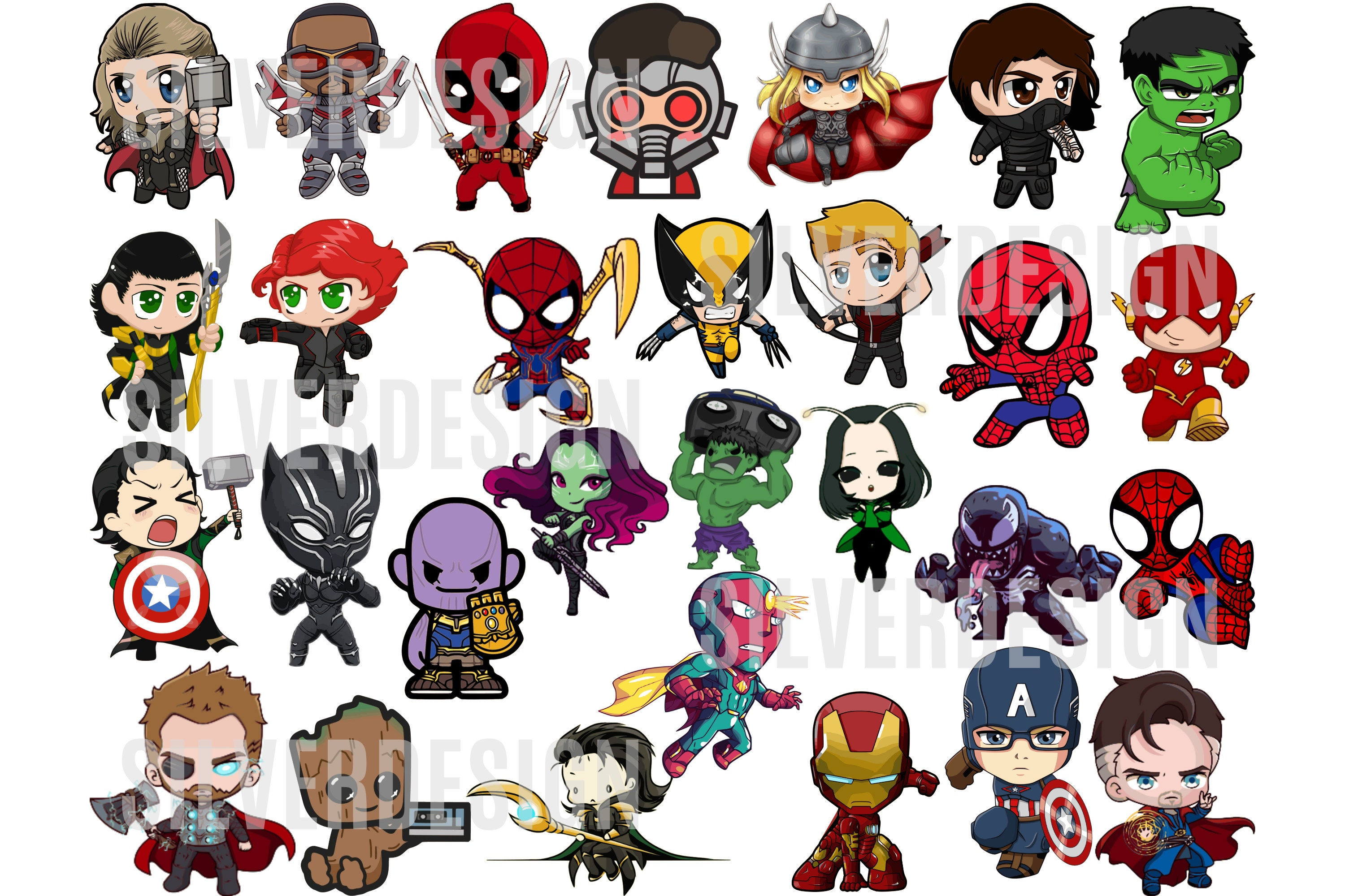 Wallpaper #Un0z844Bnwiau_P6ZQx737 Chibi Avengers Svg Clipart Bundle Cut File for Cricut Etsy