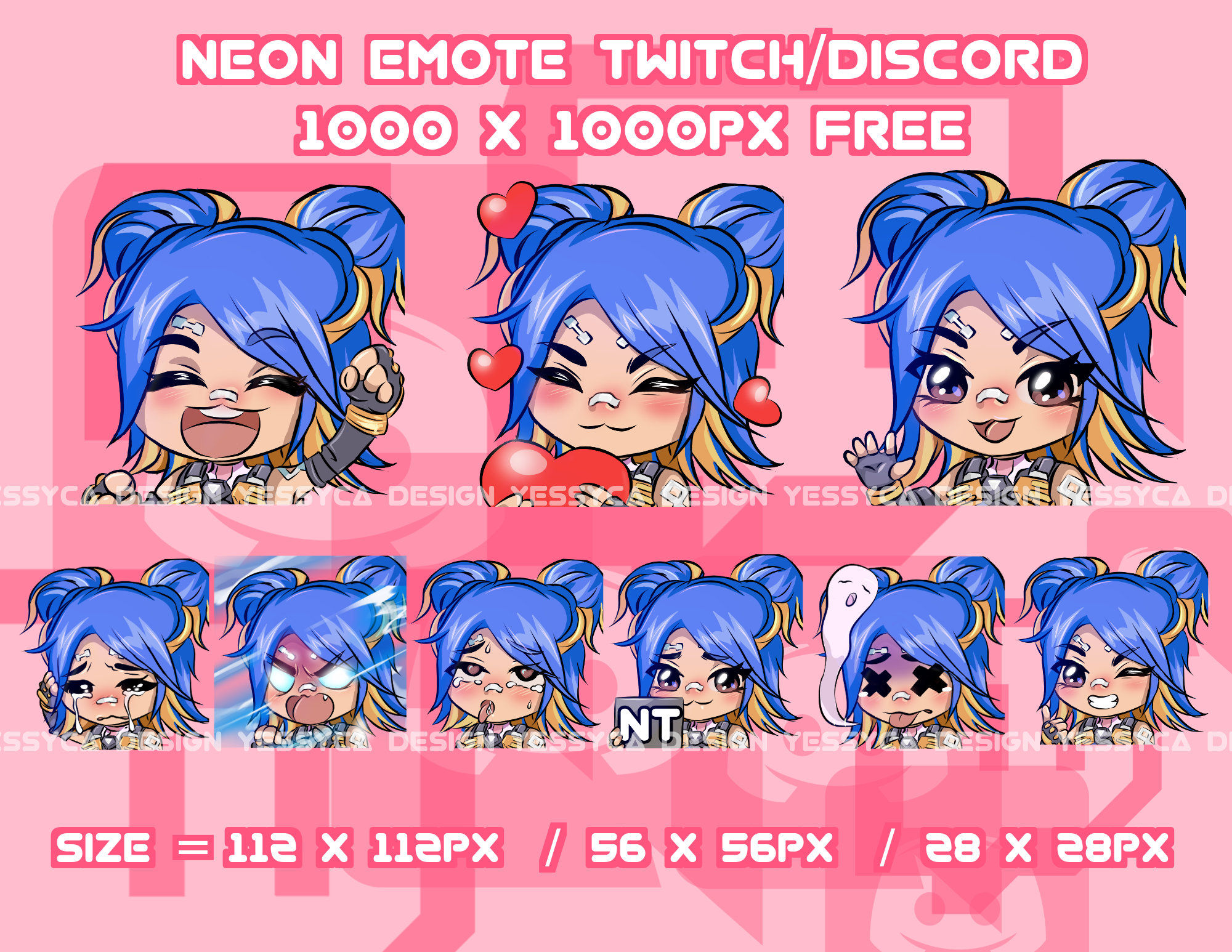 Wallpaper #F551B Jett Valorant Chibi Twitch Emotes Pakket Discord Etsy Nederland