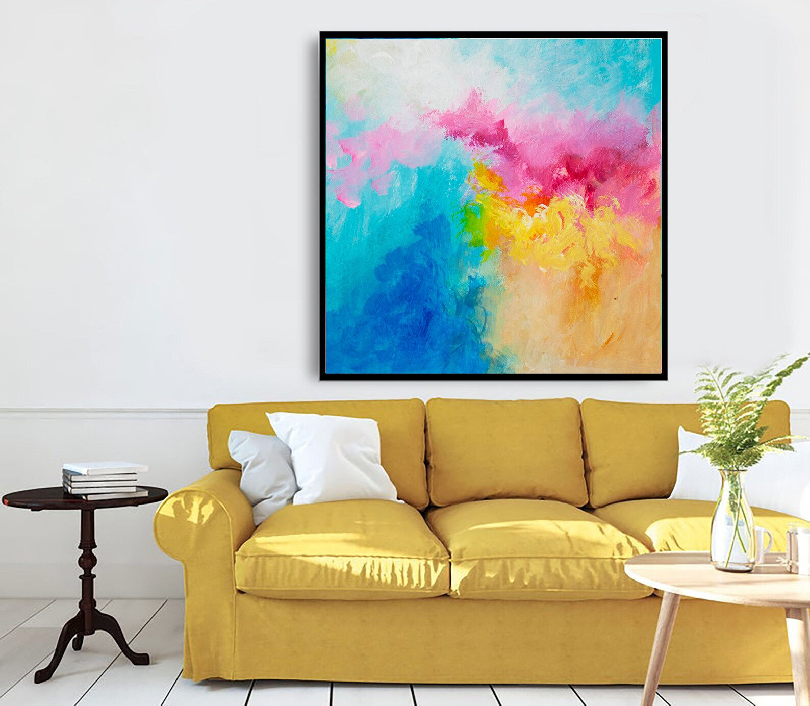 Wallpaper #xQOFYpMBpyOg8YnEvdI-25 Very Large Abstract Painting on Canvas Colorful Wall Art Etsy