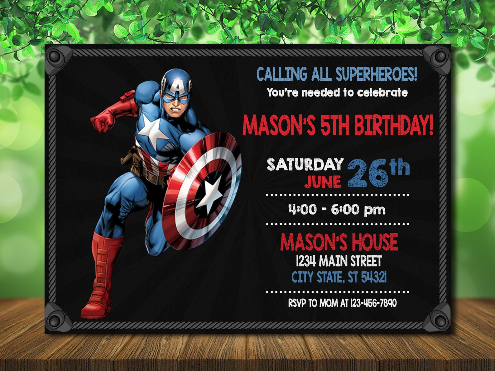 Wallpaper #ExkbEI8BtGB6xQ78xV6e10 Captain America Birthday Invitation Captain America Etsy