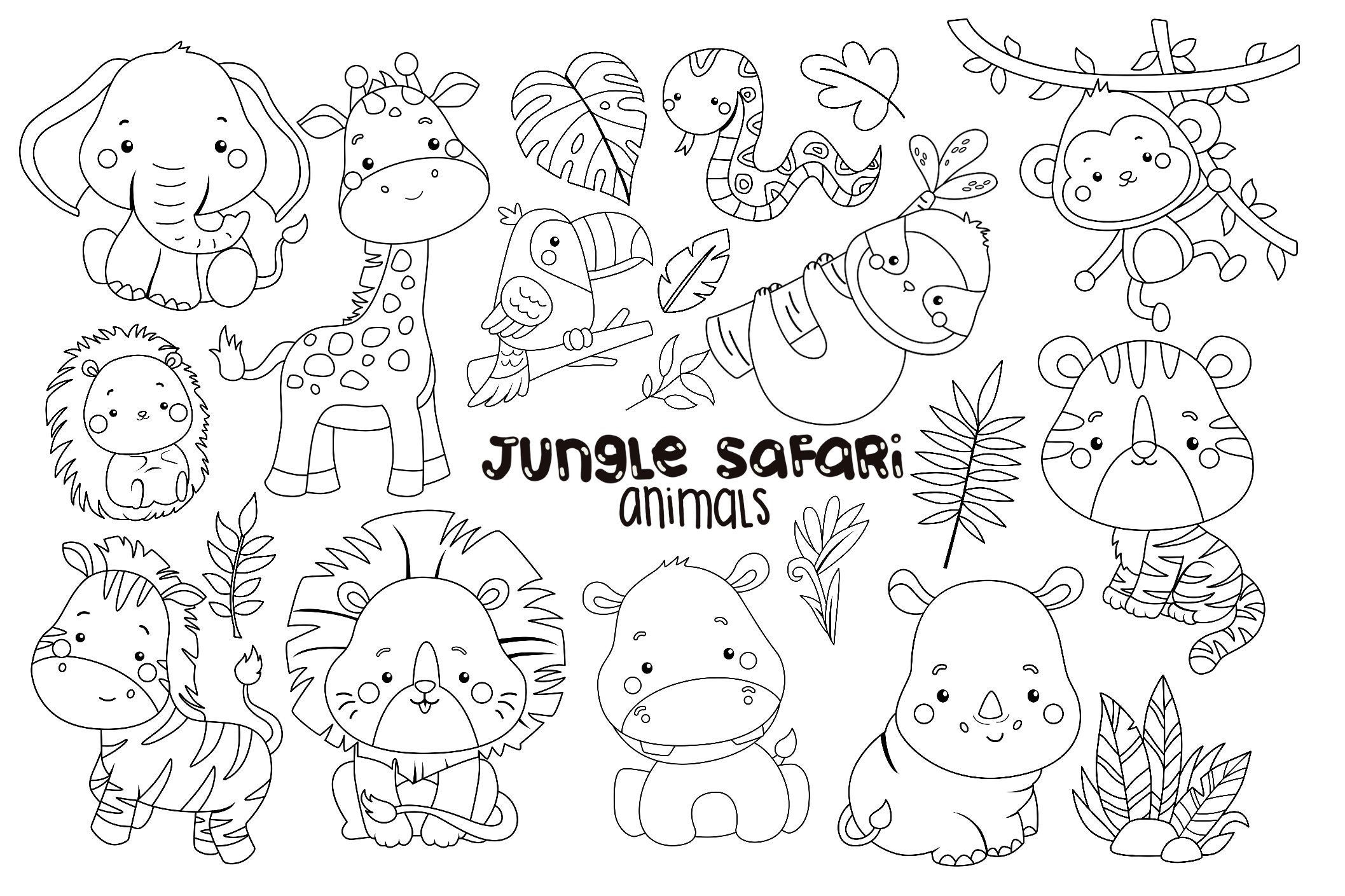 Wallpaper #03c4b Happy Jungle Safari Birthday Our Amhiraya Studio