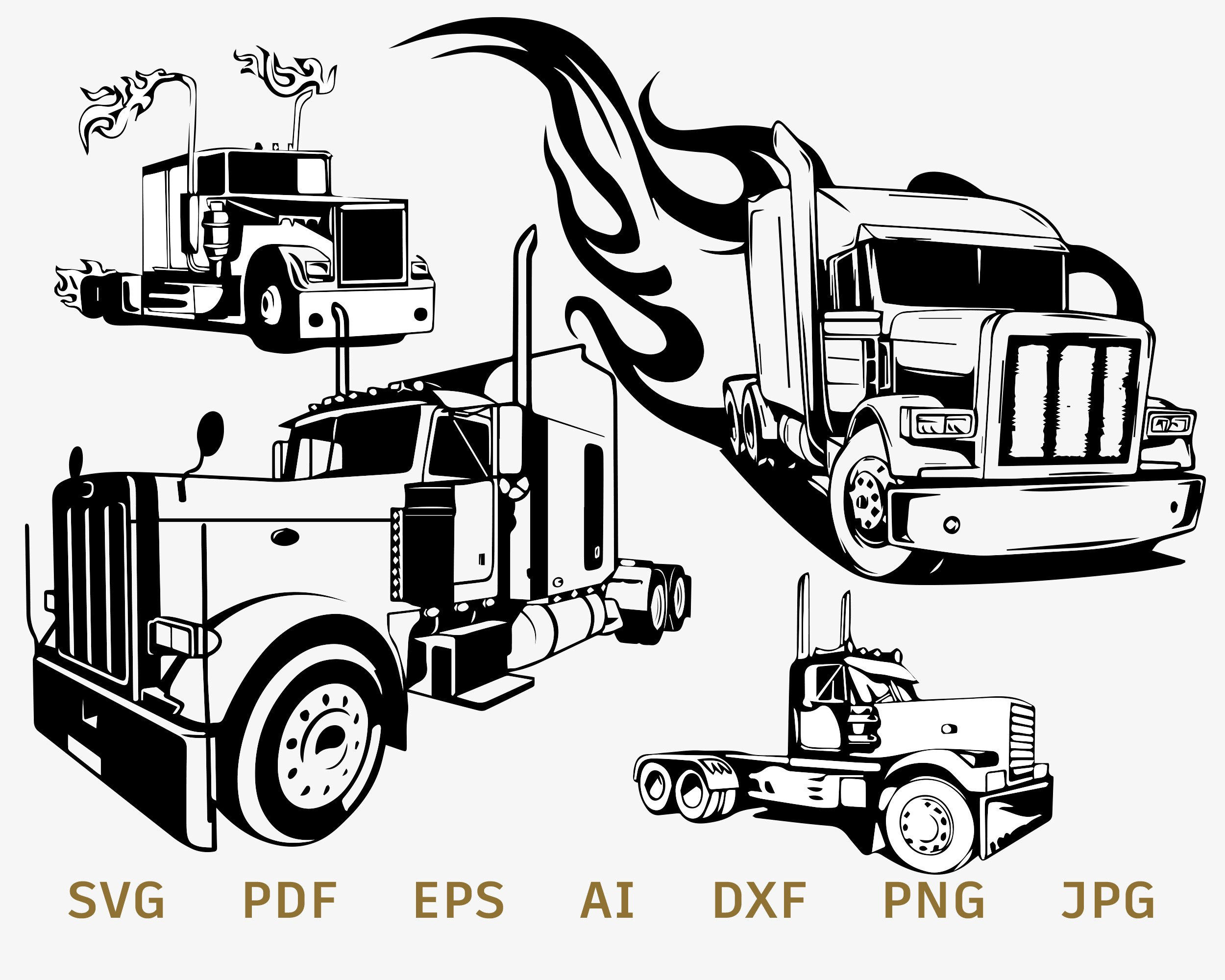 Wallpaper #rbg73JIBJvJKYCmEZfqB124 Semi Truck Bundle Set Svg Truck Logo Vector Truck Svg Cut Etsy Australia