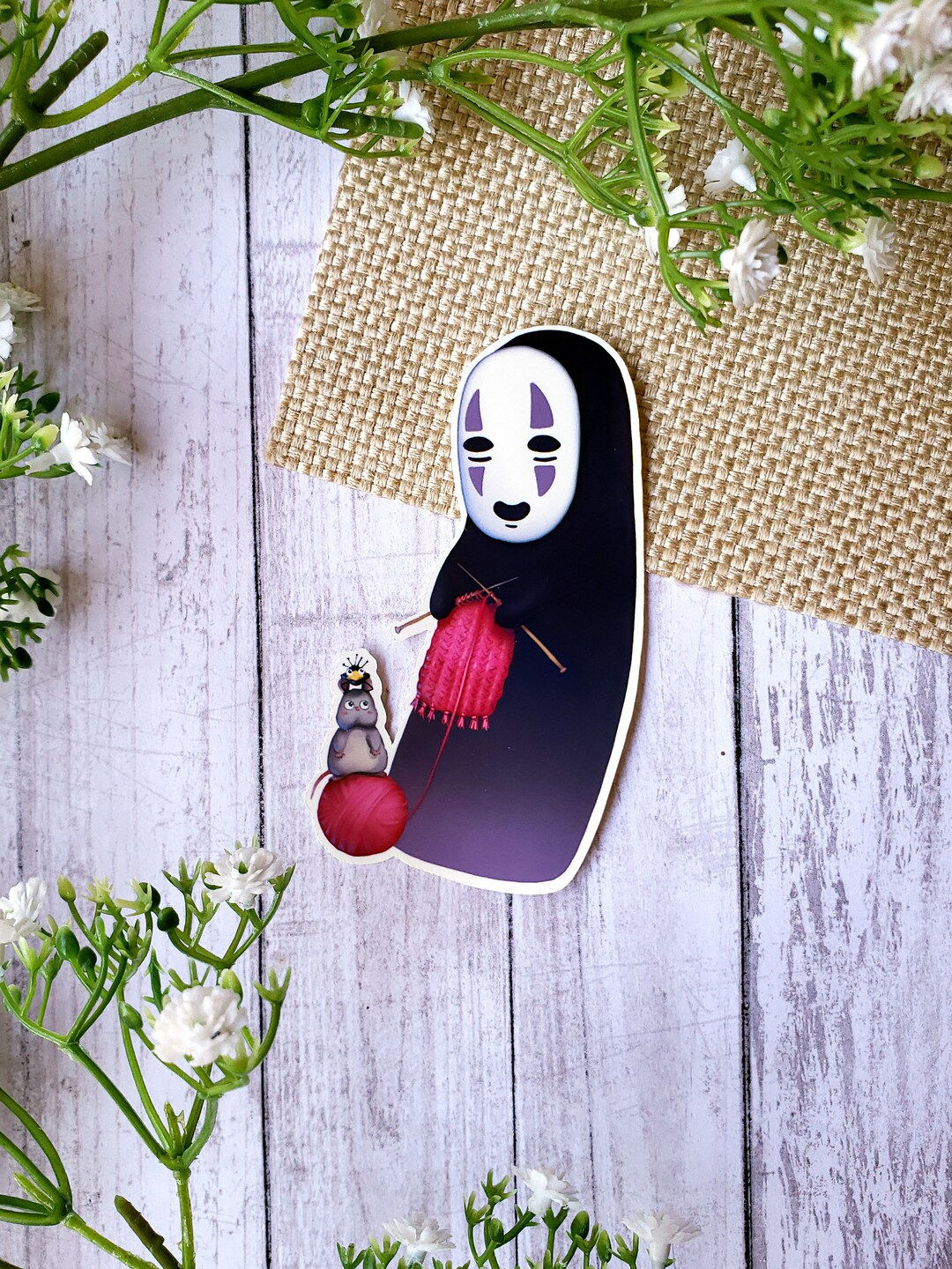 Wallpaper #F_SlOZMBKFX8bn3rEHfZ198 Cute Anime Ghost Without Face Rat Bird Vinyl Sticker Etsy