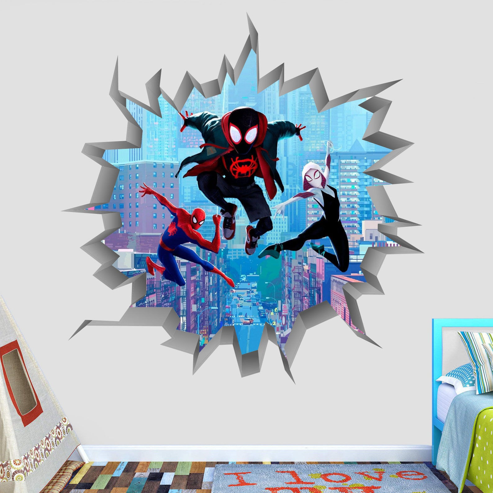 Wallpaper #EGiVFpMBSpphPi3-6QxI34 Superheros Wall Decal Vinyl Mural Print Decor Bedroom Kids Etsy Uk