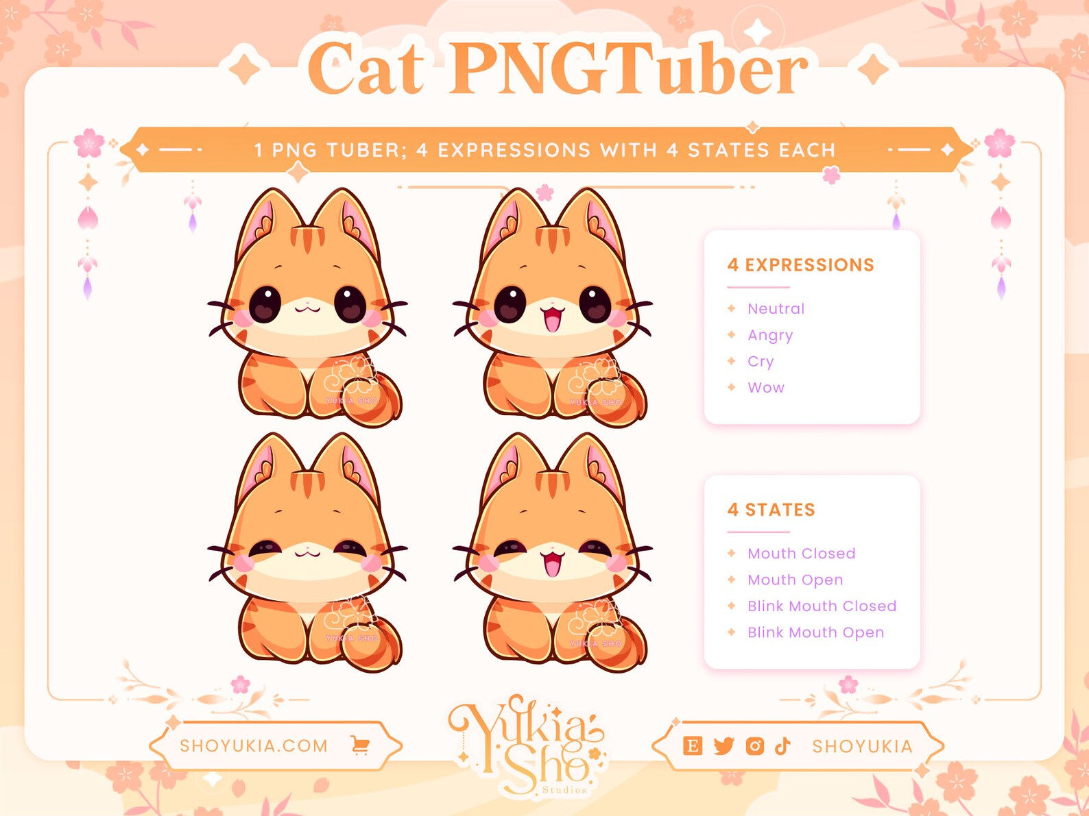 Wallpaper #82bd5 Customizable Cat Vtuber Model Multiple Cat Breeds Emotions Assets