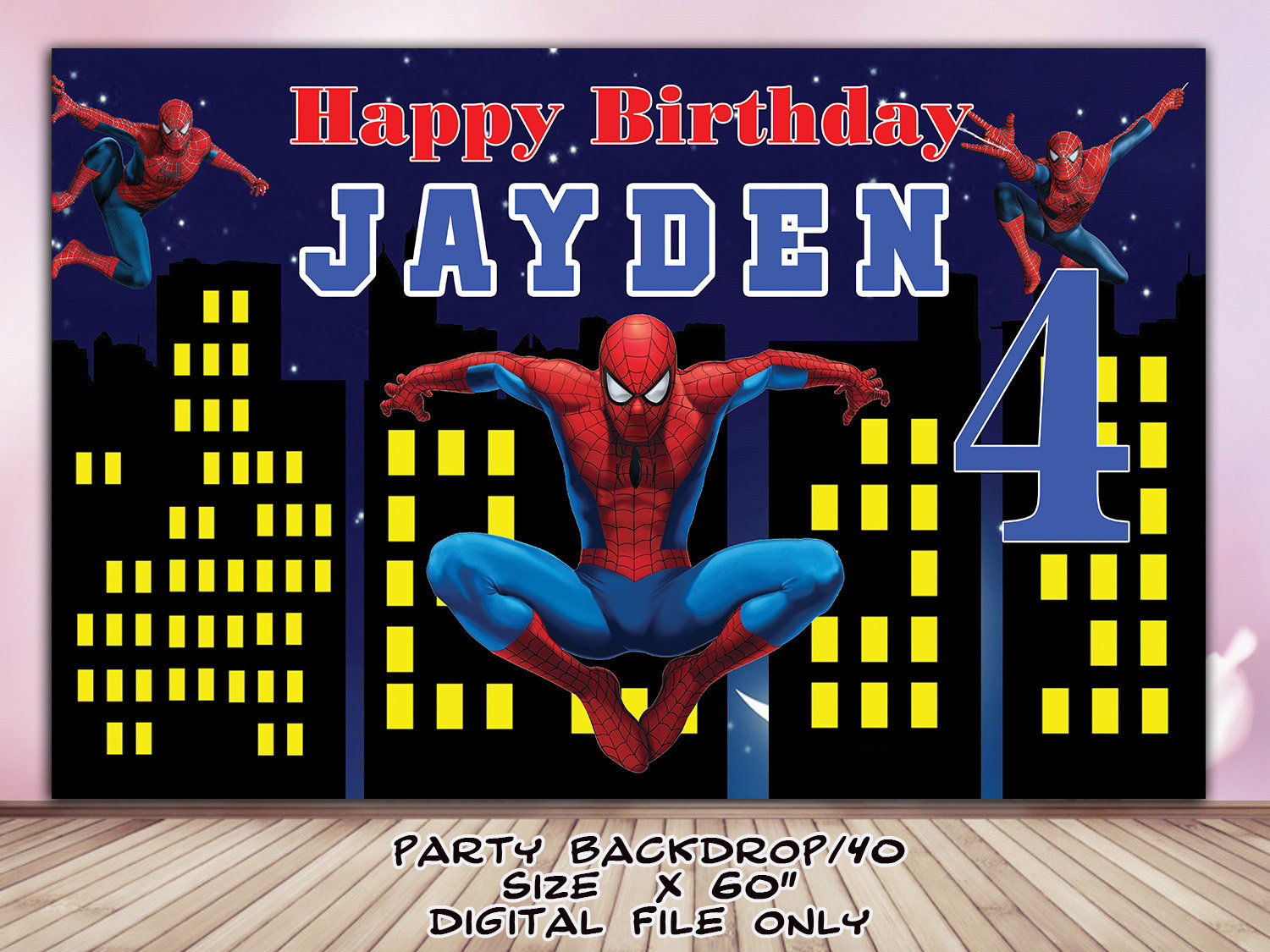 Wallpaper #BxkeOo8BtGB6xQ784qwH53 Spiderman Backdrop Spiderman Diy Party Background Etsy