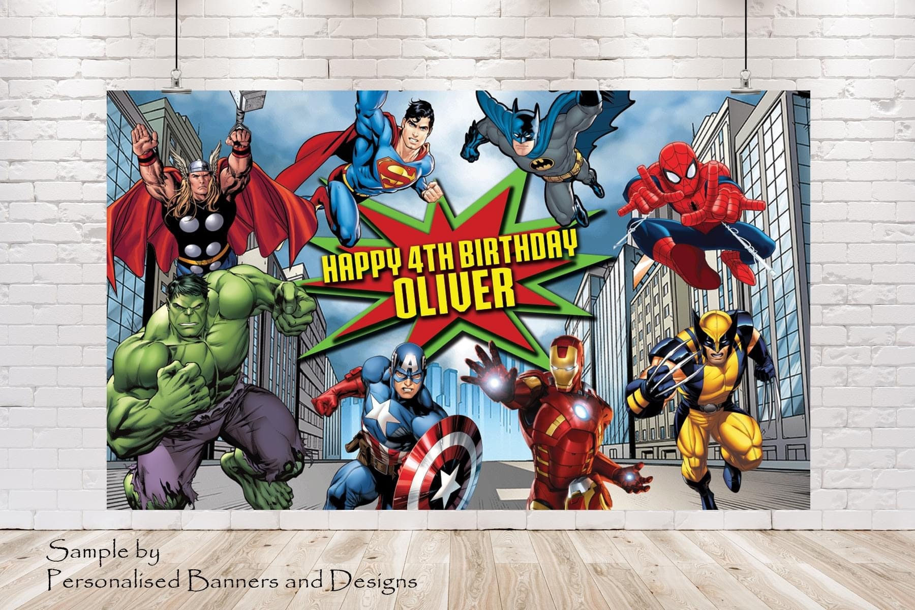 Wallpaper #0DG3NZMB5zzyi_yY0lfv256 Superheroes Banner Backdrop Digital File Custom Superhero