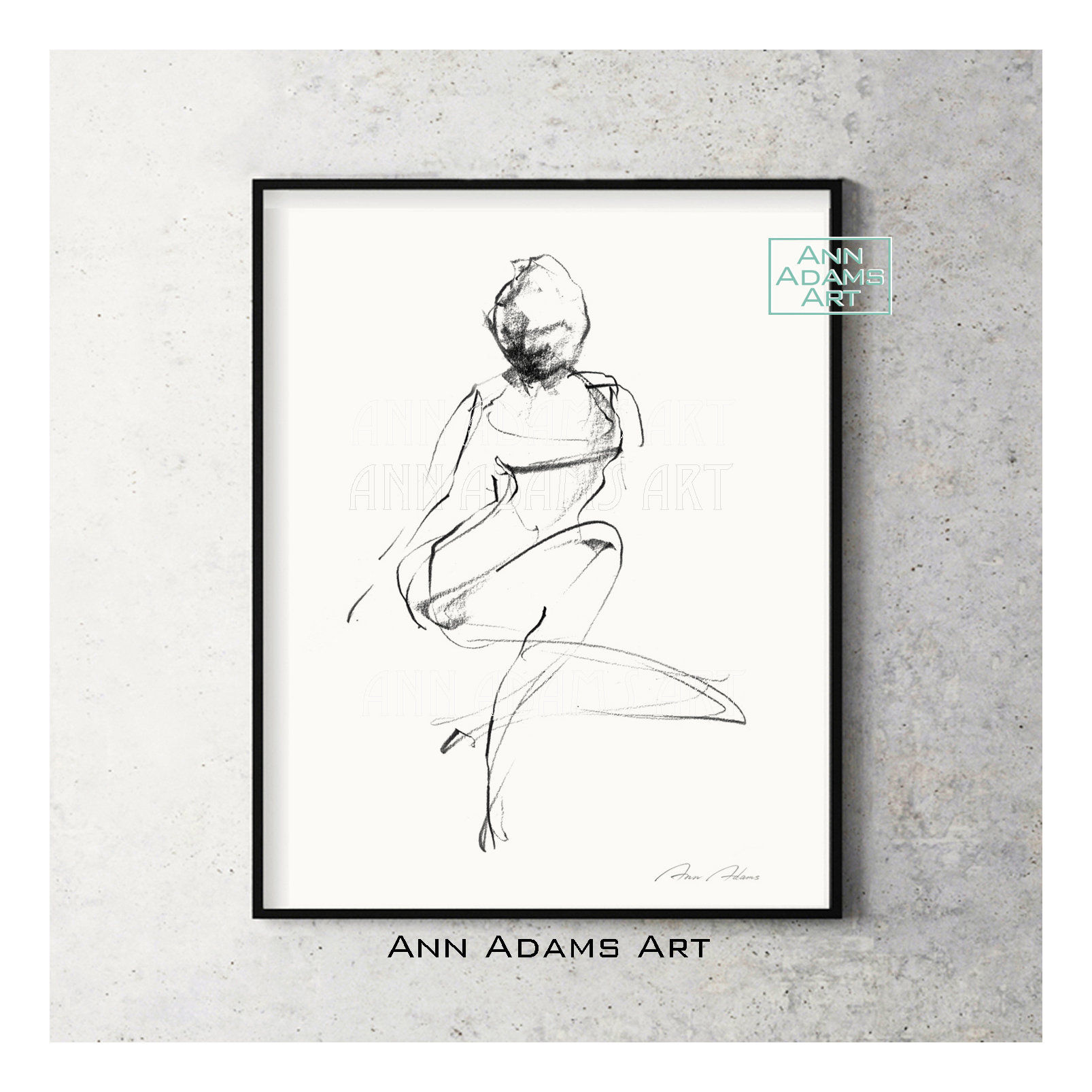 Wallpaper #aWdbBJMBSpphPi3--bfl167 Set of 6 Figure Sketches Drawings Black and White Abstract Etsy