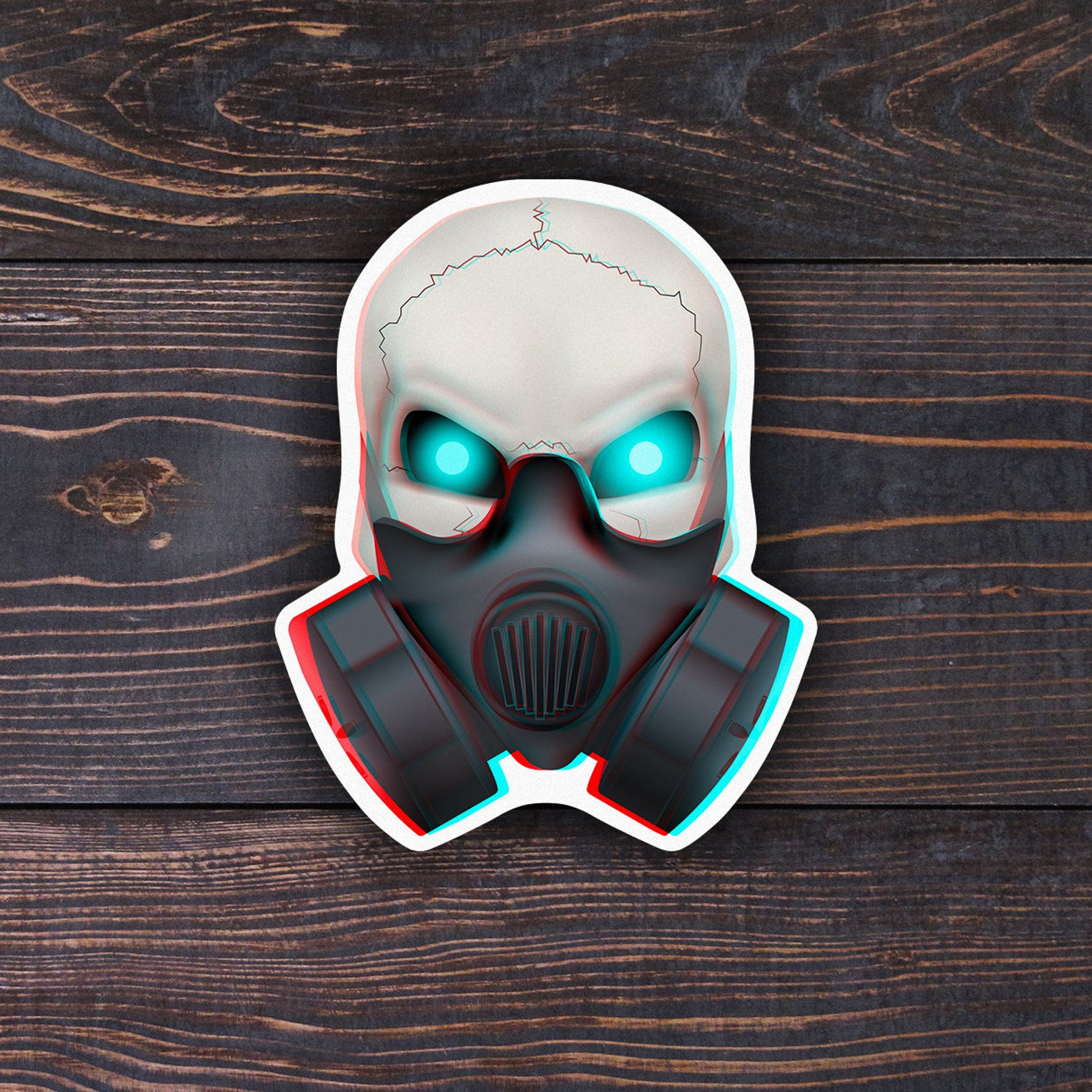 Wallpaper #4nPlf44BFI5NbQksLRcD27 Skull Gas Mask Cyberpunk Sticker Decal Human Skull with Etsy