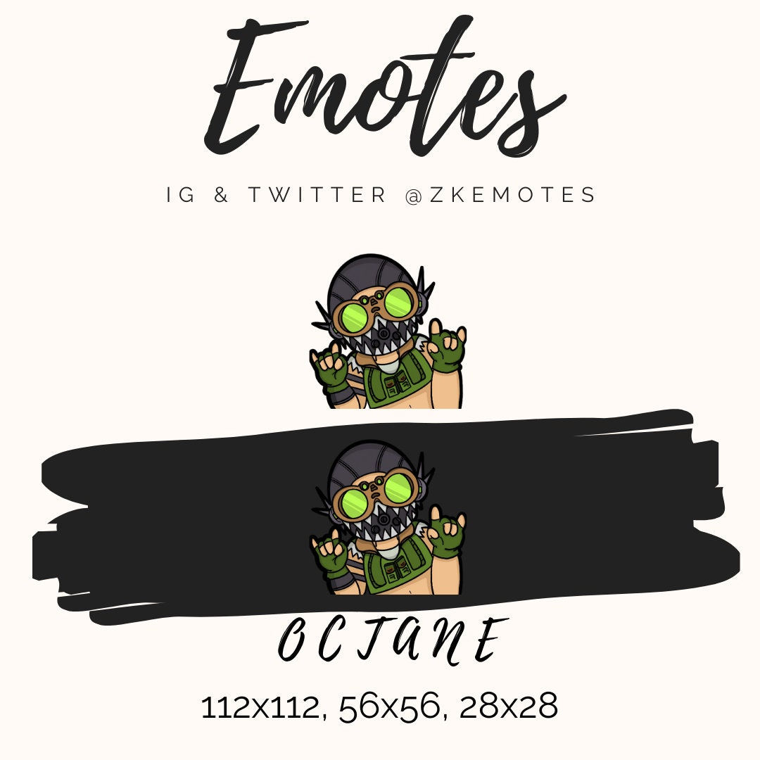 Wallpaper #CB1NLZMBlOZrFDOkdNDT414 Octane Apex Legends Emote Apex Legends Octane Twitch Emote Etsy
