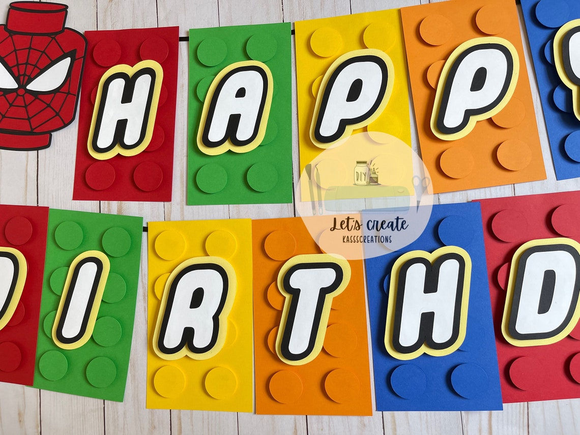 Wallpaper #mTEHNpMB5zzyi_yYhFhv133 Brick Superhero Birthday Banner Building Blocks Banner Etsy