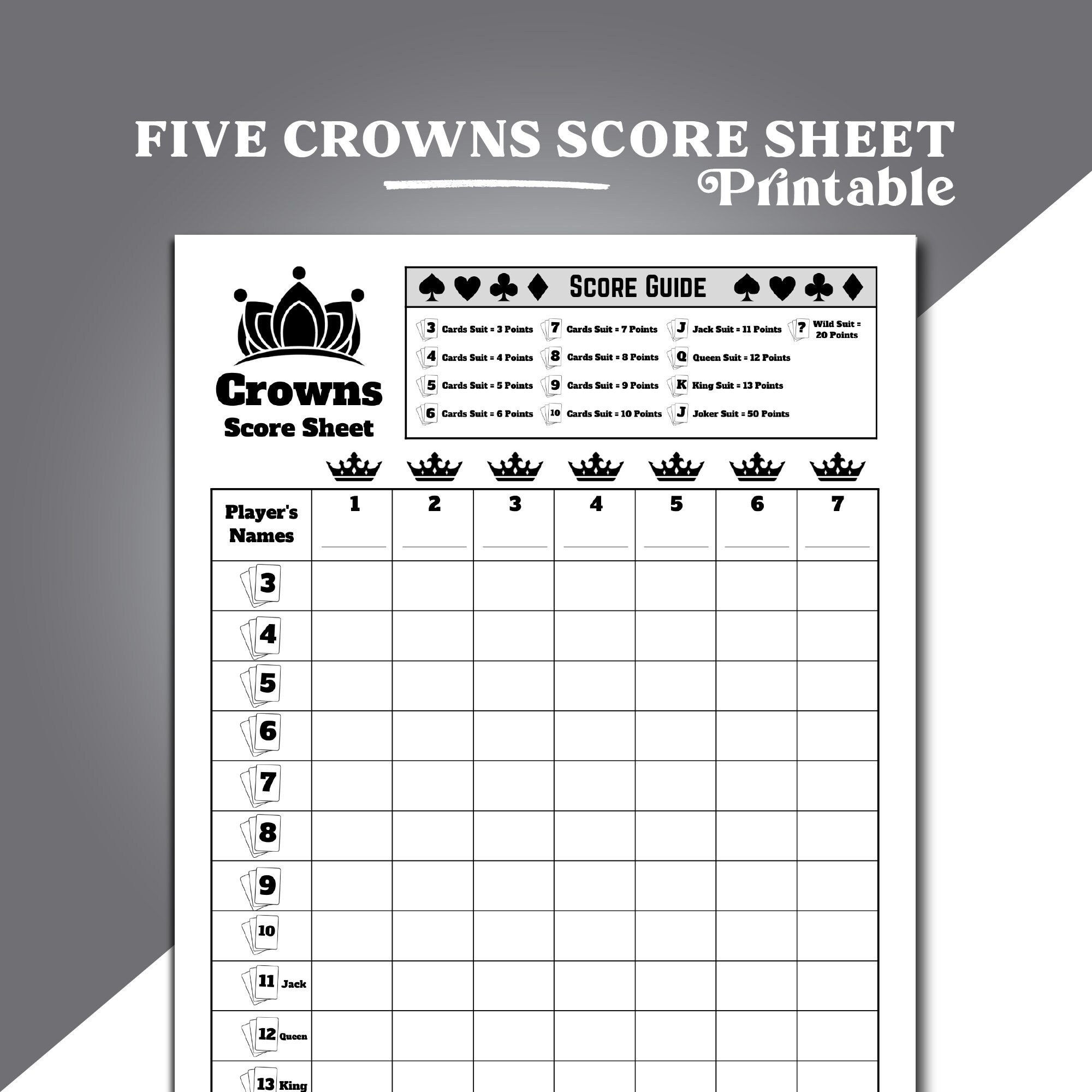 Wallpaper #v7hw2pIBJvJKYCmEjfFq123 Five Crowns Card Game Score Sheet Crowns Card Game Score Sheet 5
