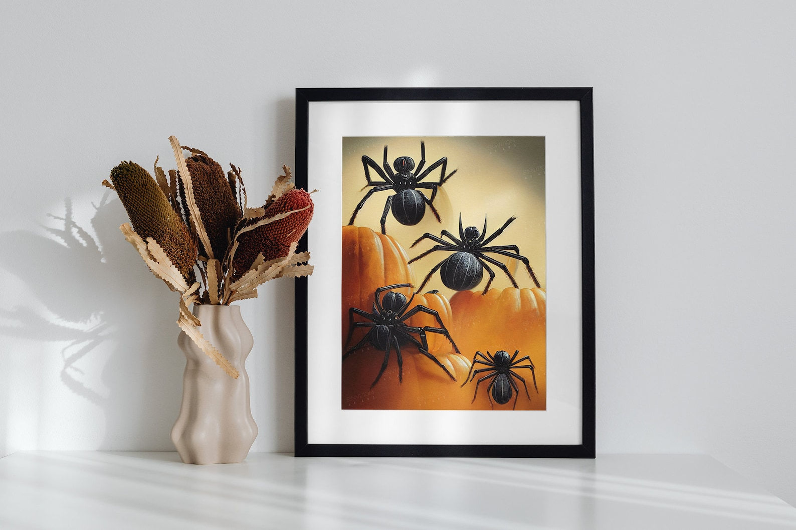 Wallpaper #g_RLOZMBKFX8bn3rLHYG302 Creepy Spiders Halloween AI Generated Wall Art Print Poster Etsy