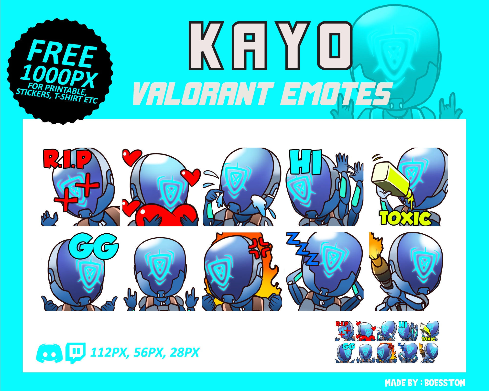Wallpaper #T33f8Y4Bnwiau_P6IAq60 Kayo Valorant Emotes Kayo Emotes Valorant Emotes Twitch Etsy Uk