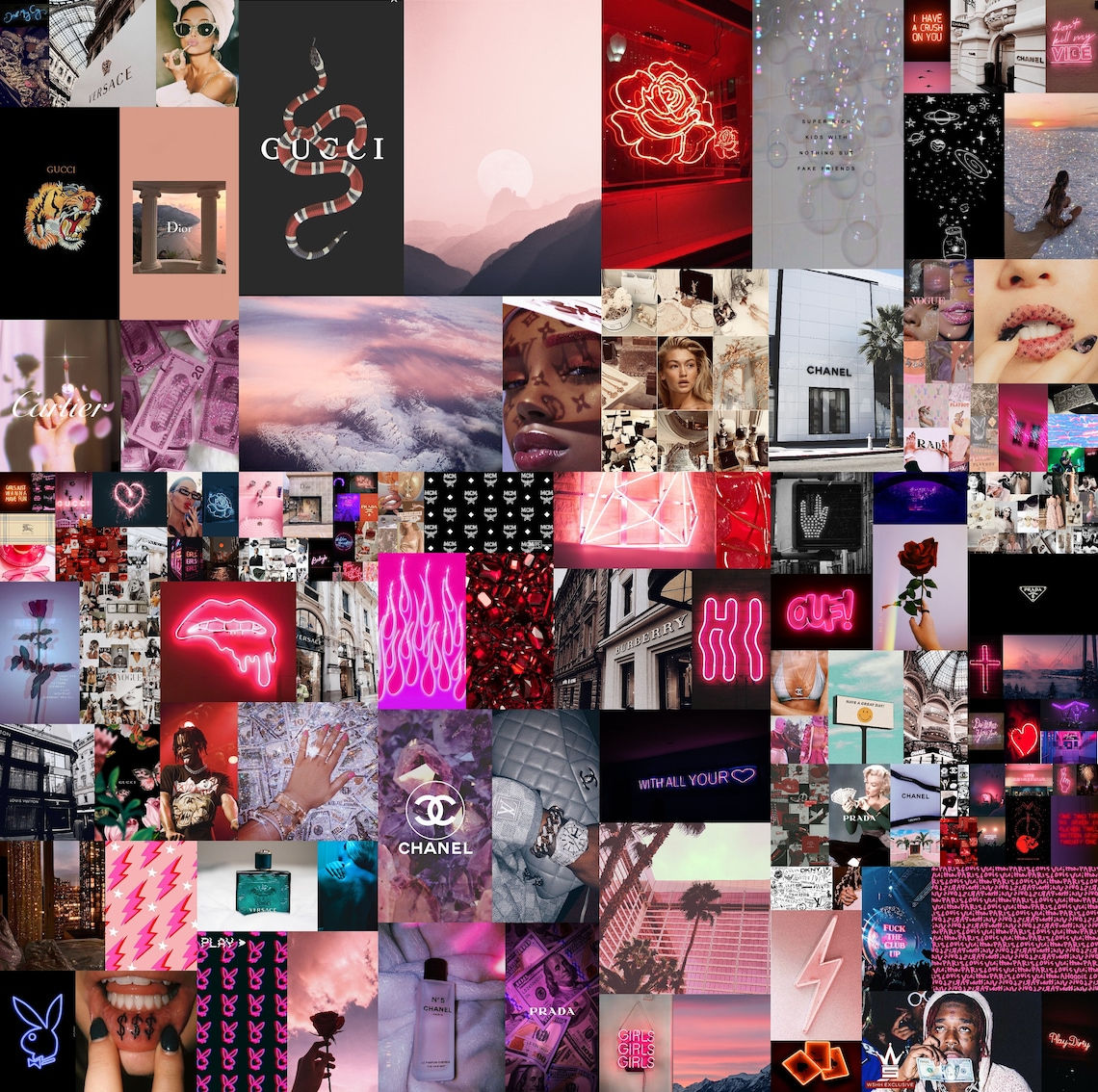 Wallpaper #BIf2MZMBPAdmKxa20mMQ200 Baddie Aesthetic Wall Collage Kit Digital Download 125pcs Etsy