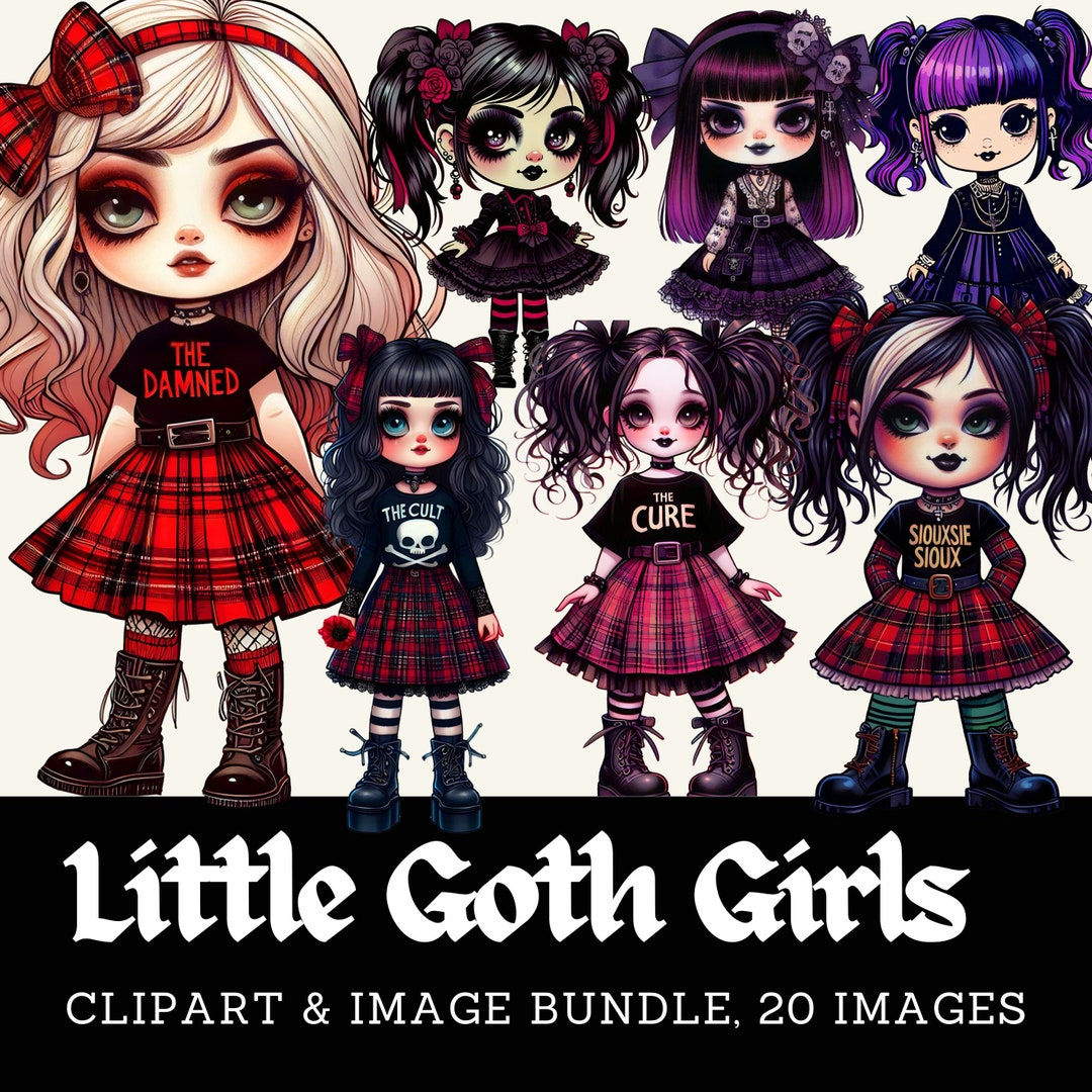 Wallpaper #J17kMpMBborbLbczhWCI128 Goth Girl Clip Art Bundle Digital Download Cute Goth Girls Digital