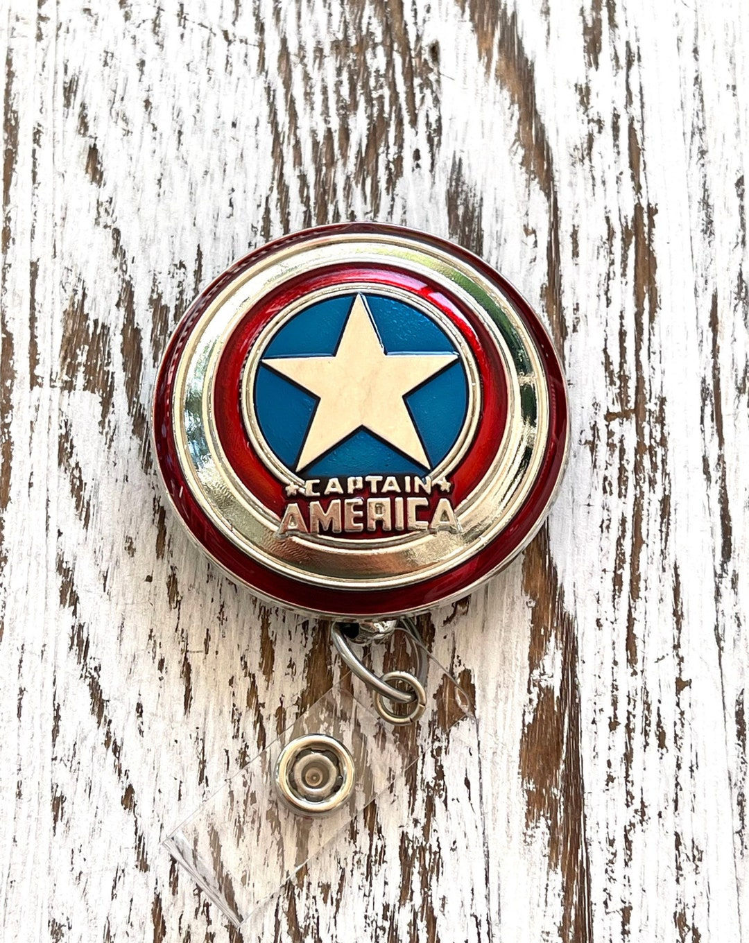 Wallpaper #_nOlho4BFI5NbQkskx-V16 Captain America Metal Badge Reel