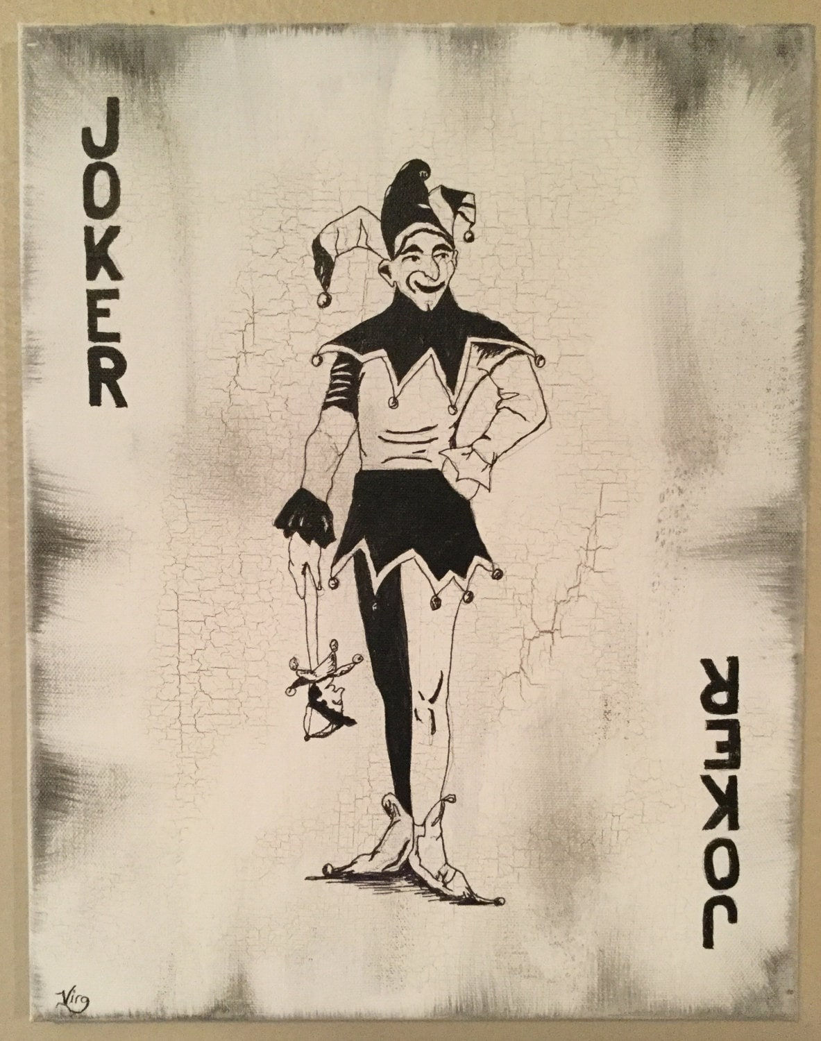 Wallpaper a150b Joker Art Joker Card Playing Cards Art Original Man Cave Art Etsy HD Wallpaper a150b