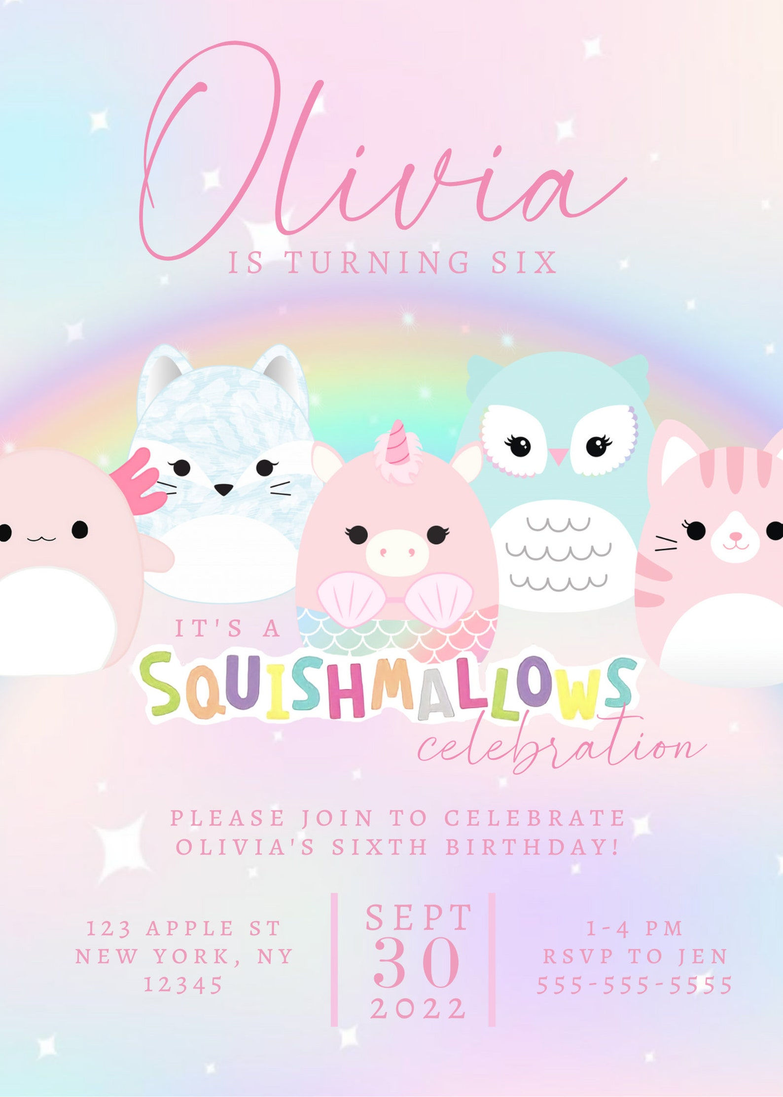 Wallpaper #lTEHNpMB5zzyi_yYM1jN175 Squishmallow Birthday Invitation Self Customizable Kids Etsy Australia