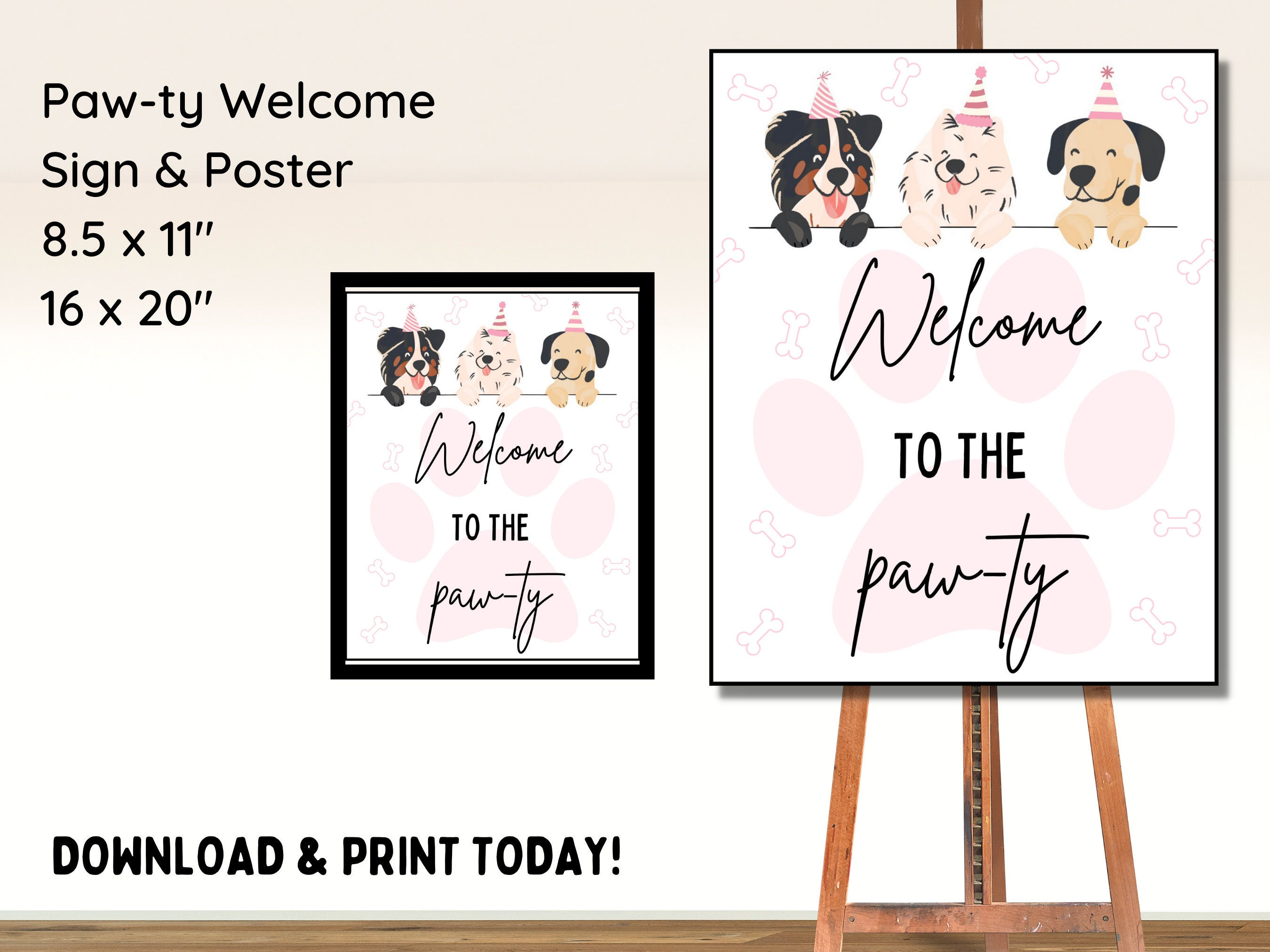 Wallpaper #PDHeNZMB5zzyi_yYylio85 Printable Welcome to the Party Poster Dog Birthday Welcome Signs Dog