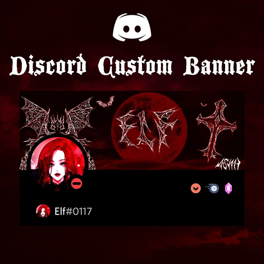 Wallpaper #GGg1GpMBSpphPi3-_hvw13 Red Vampire Custompersonalized Discord Banner 680x240 High Etsy
