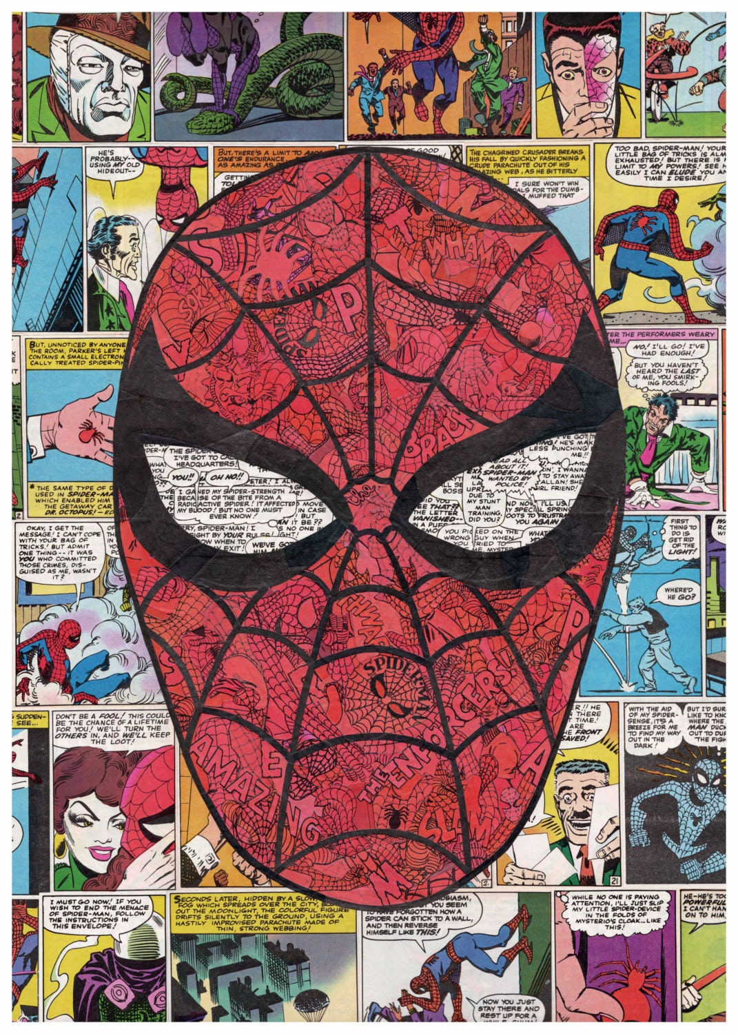 Wallpaper #Y33a8I4Bnwiau_P6aQfd38 Spiderman Comic Collage Print Etsy Ireland