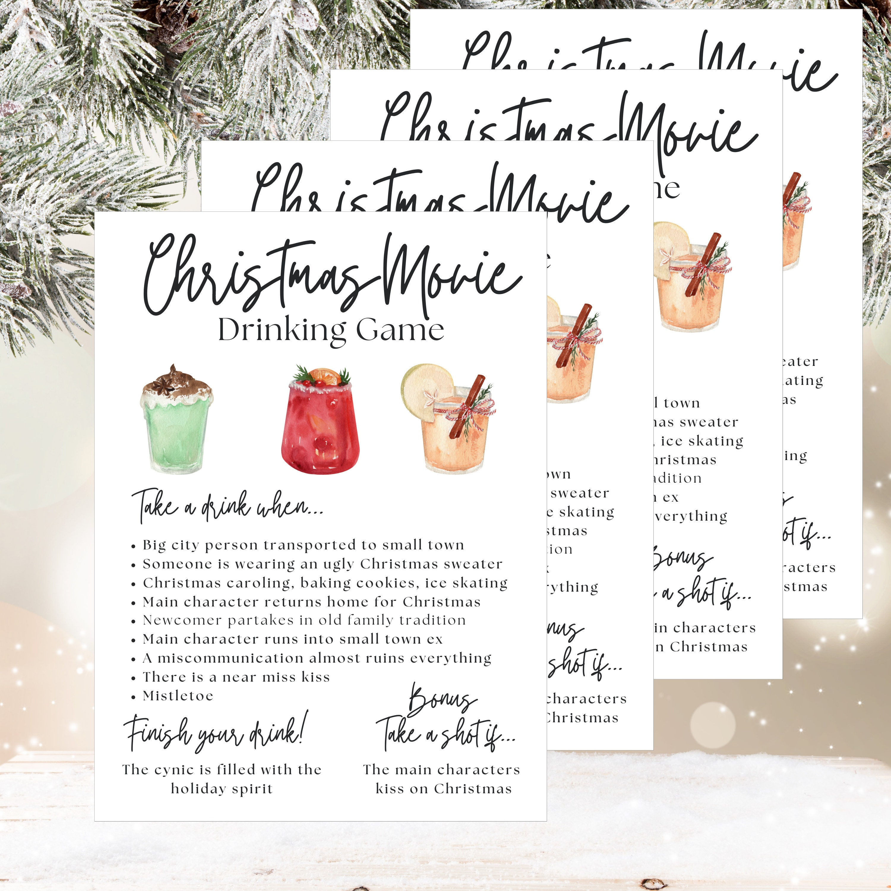 Wallpaper #Lv8aZ5MB3lSXT3zUROKT11 Hallmark Christmas Movie Drinking Game Printable Holiday Game