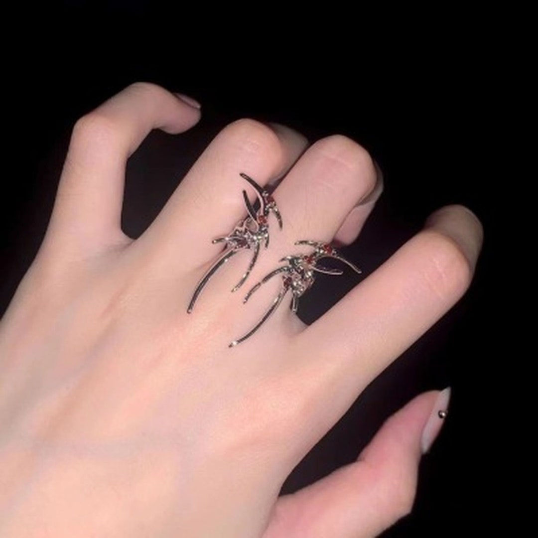 Wallpaper #tX0I8o4Bnwiau_P6yAoe36 Y2k Cyberpunk Butterfly Ring Open Adjustable Cool Girl Ring Etsy