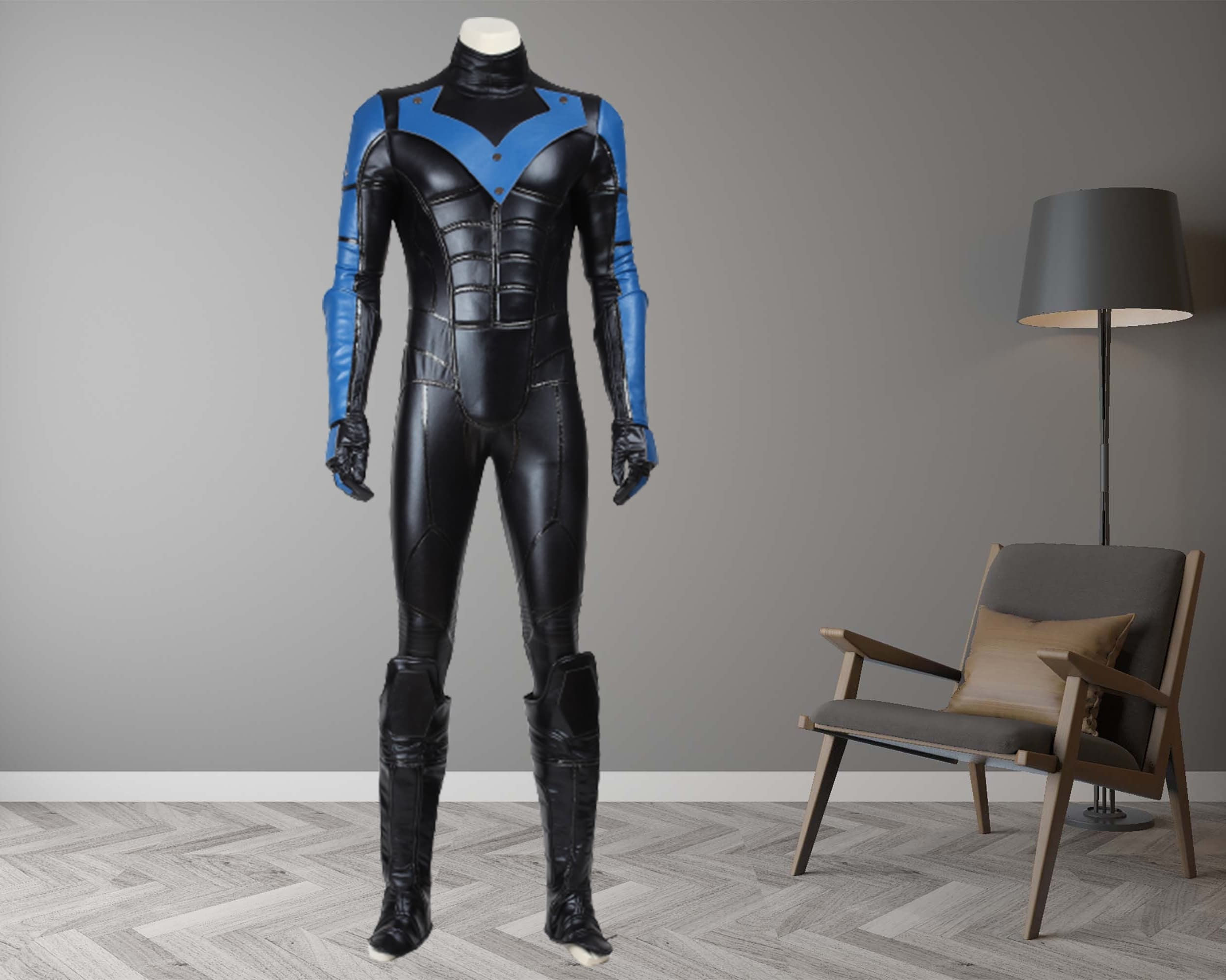 Wallpaper #smf47pIBSpphPi3-G19J37 Nightwing Costume Cosplay Suit Batman Young Justice Halloween Etsy