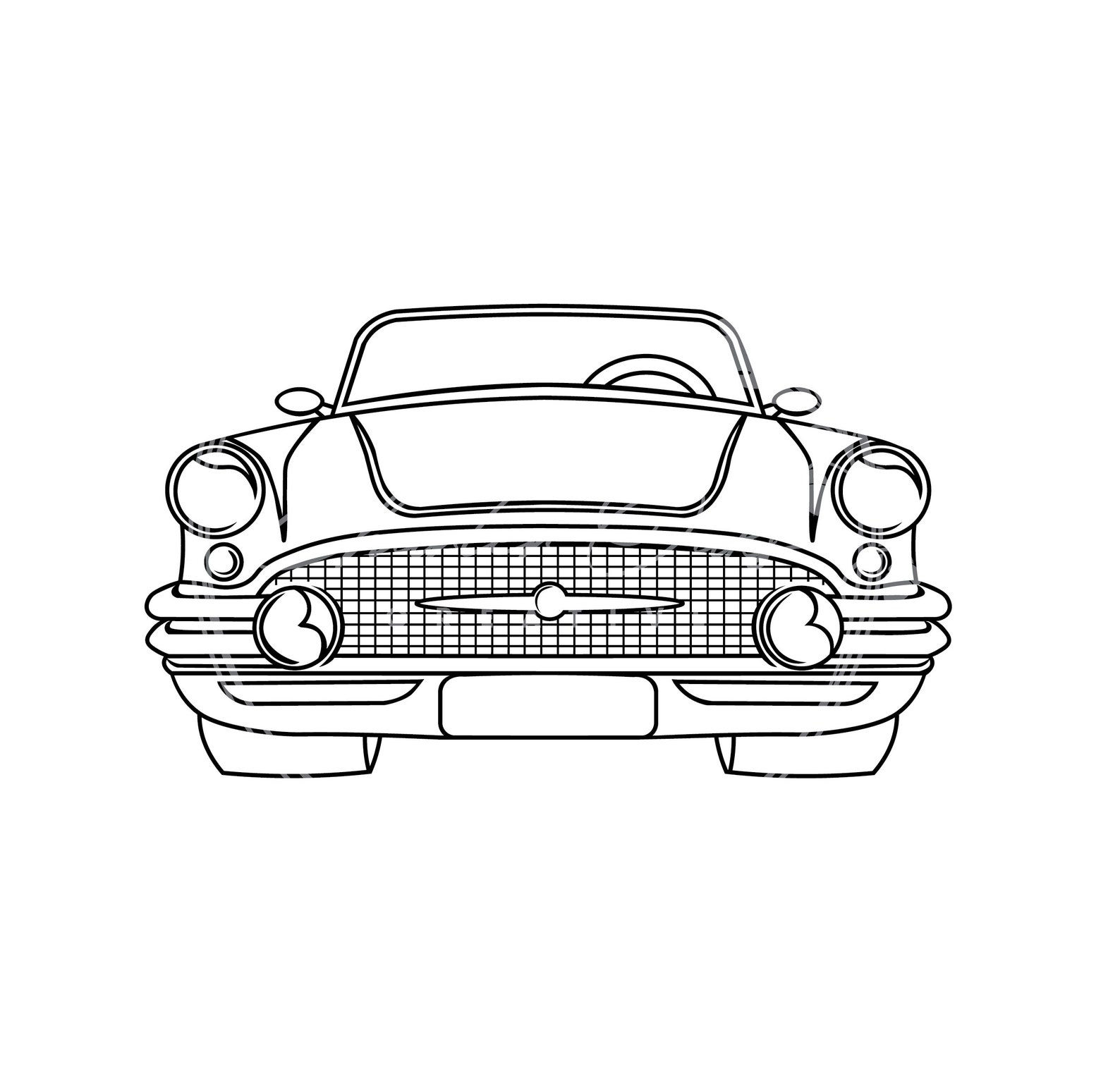 Wallpaper #SCzLSZMB0E1QgA7wqPTc134 Classic Carvehicle Front View Line Drawingillustration Svg Png