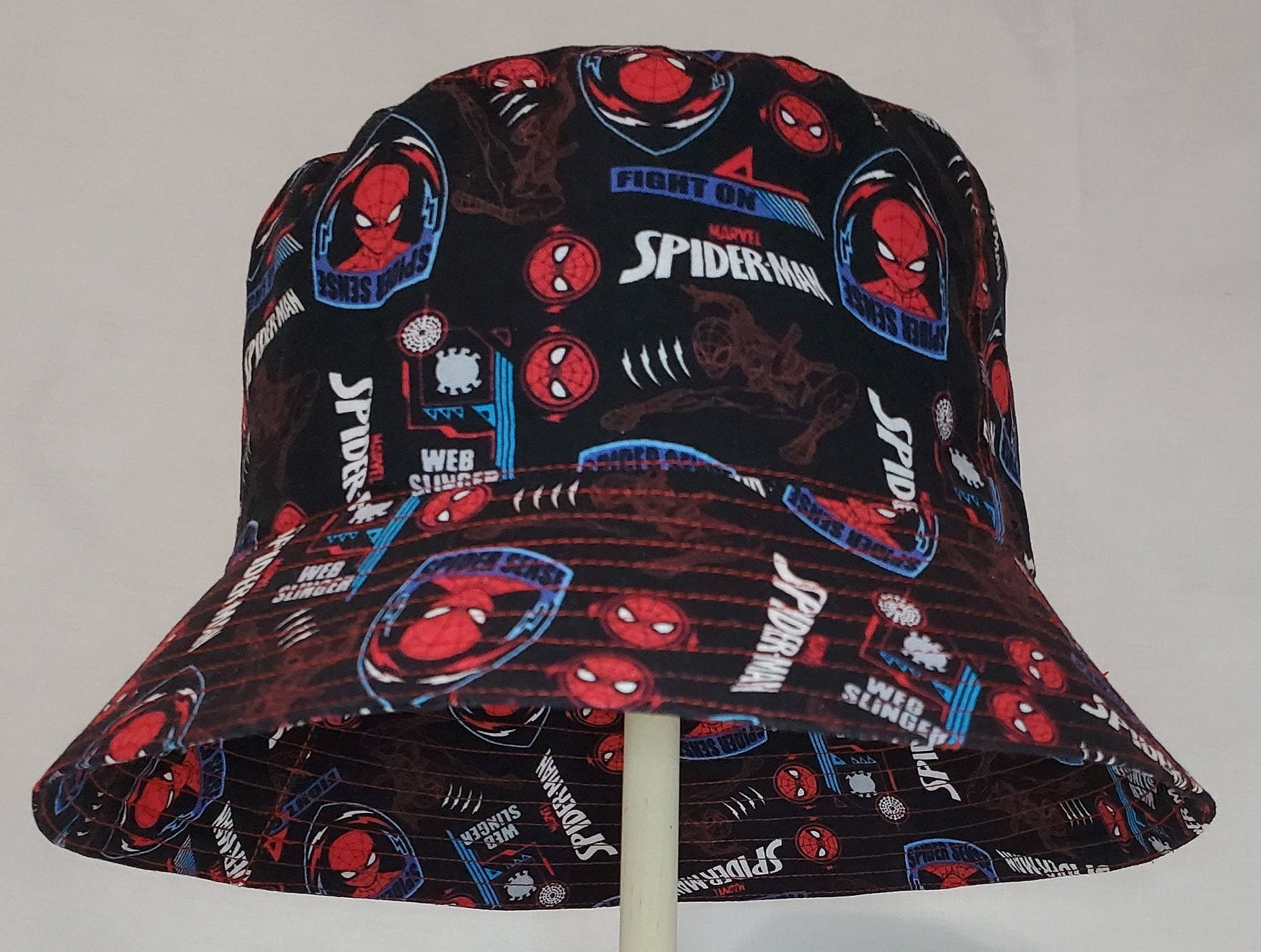 Wallpaper #qKU3MpMB0vj5YdARFNOs279 Spiderman Handmade Bucket Hat Etsy