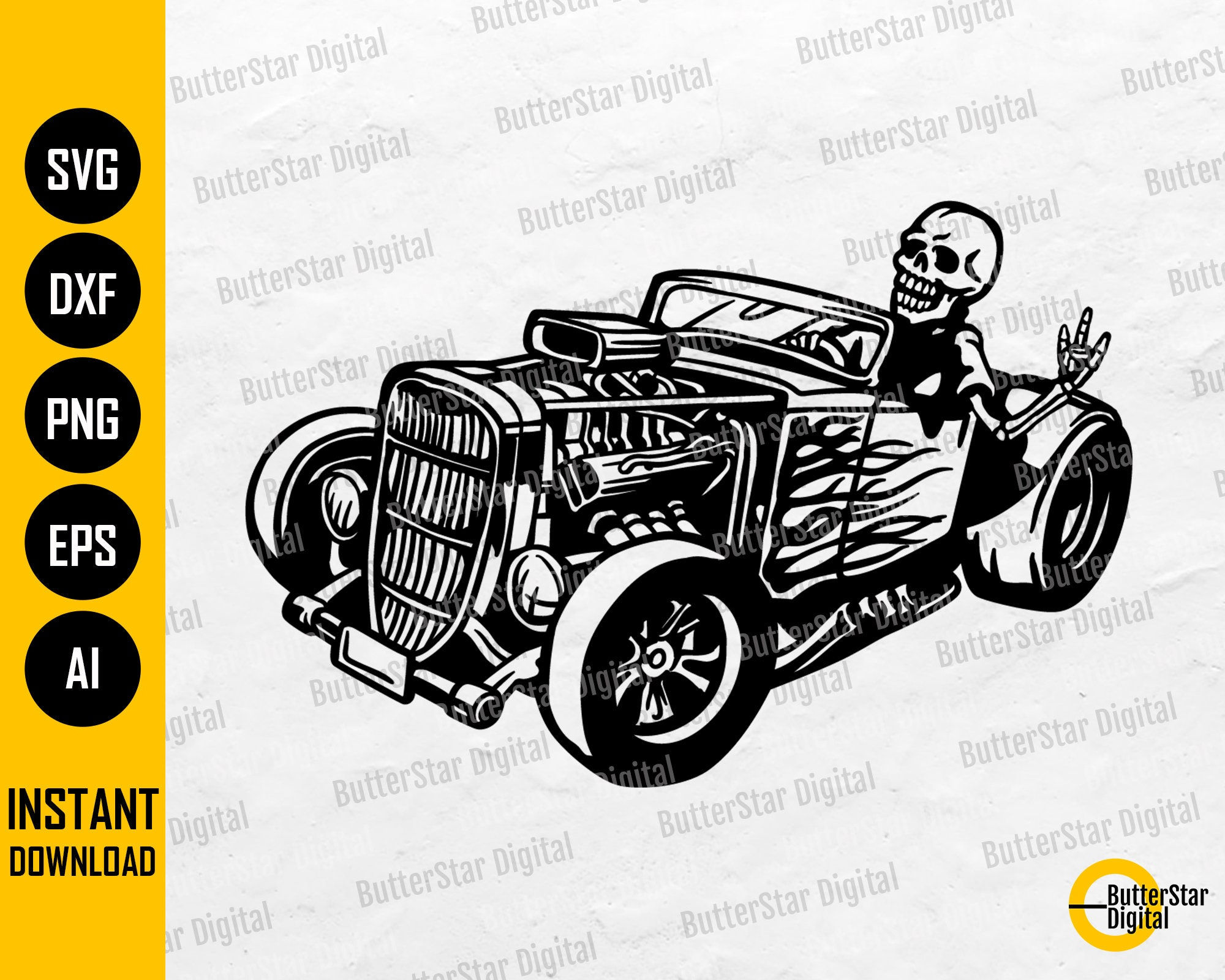 Wallpaper #Y-qvVpMBlwTYPL18qRCJ111 Hot Rod Skeleton Svg Retro Car Svg Automobile Engine Auto Etsy Canada