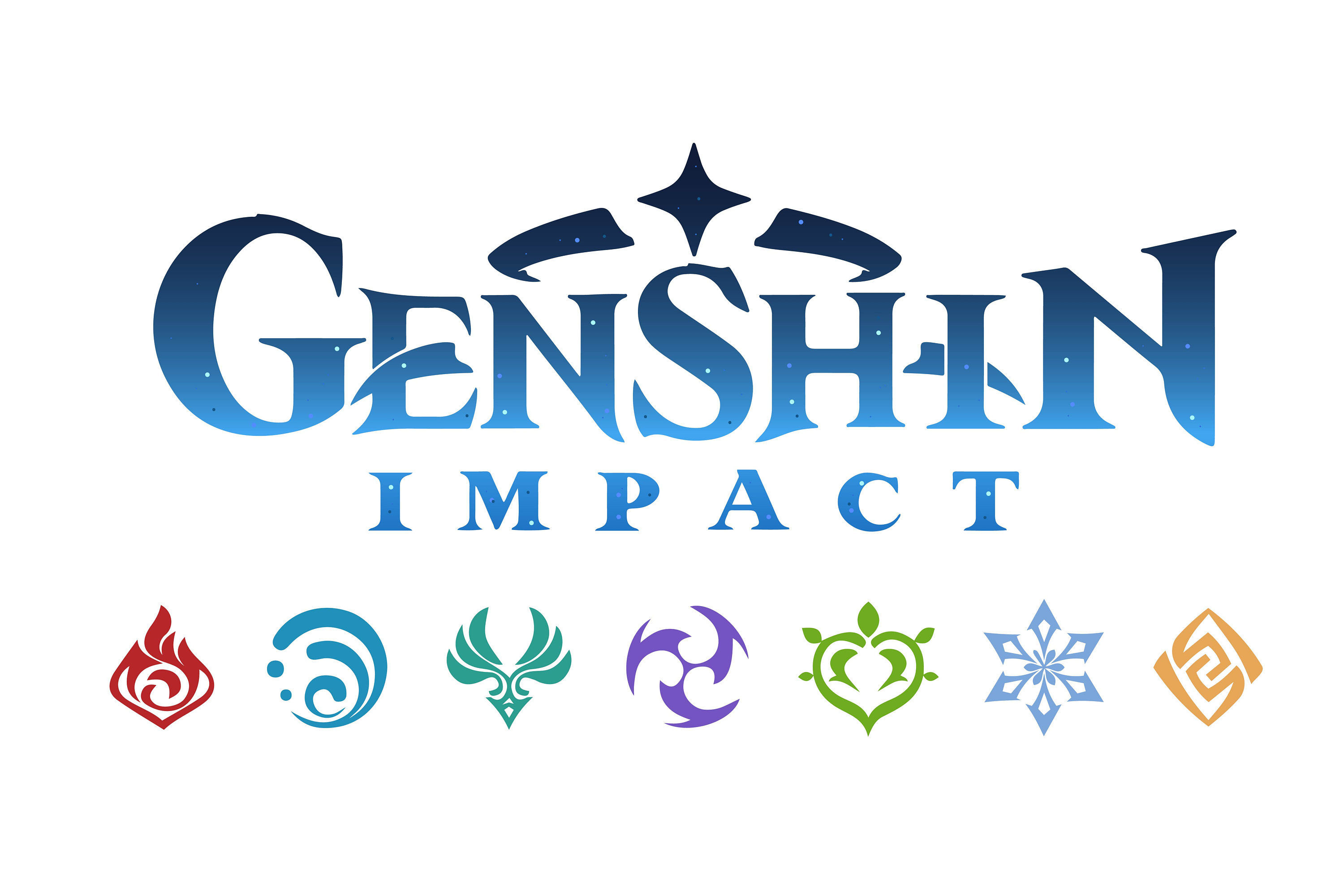 Wallpaper #GLmI3ZIBJvJKYCmEJwEF266 Genshin Impact Element Logo