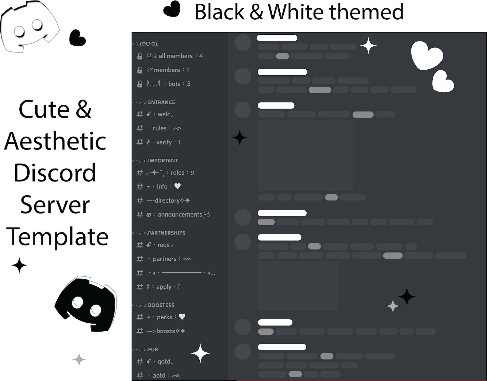 Wallpaper #xmc_AJMBSpphPi3-ZaUG241 Discord Server Template White Minimalist Community Aesthetic Etsy