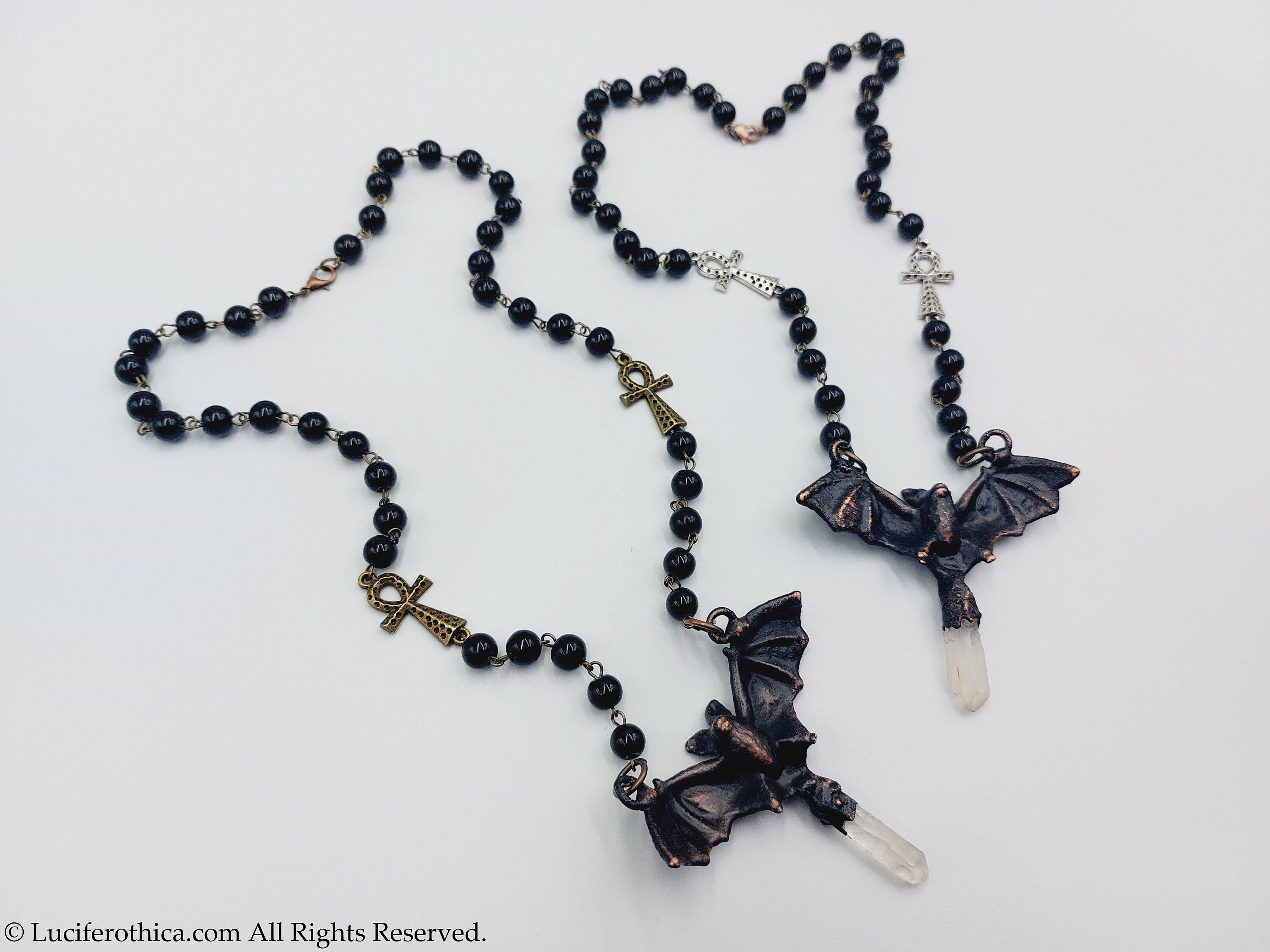 Wallpaper #r3KDMpMBX2lk1u3ogFrF397 Vampire Bat Crystal Rosary Necklace Electroformed Copper 2 Options