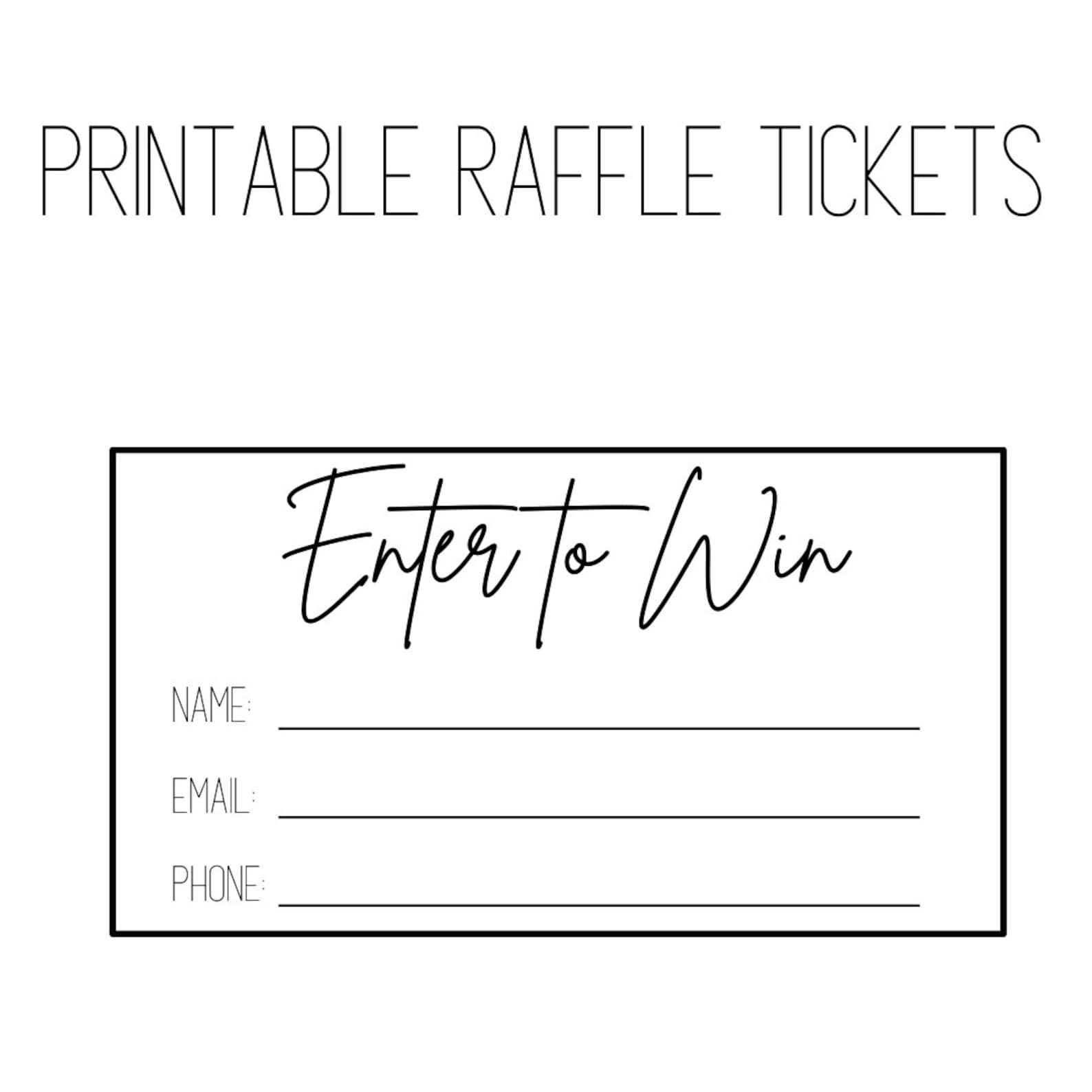 Wallpaper #58496 Free Printable Raffle Ticket Templates