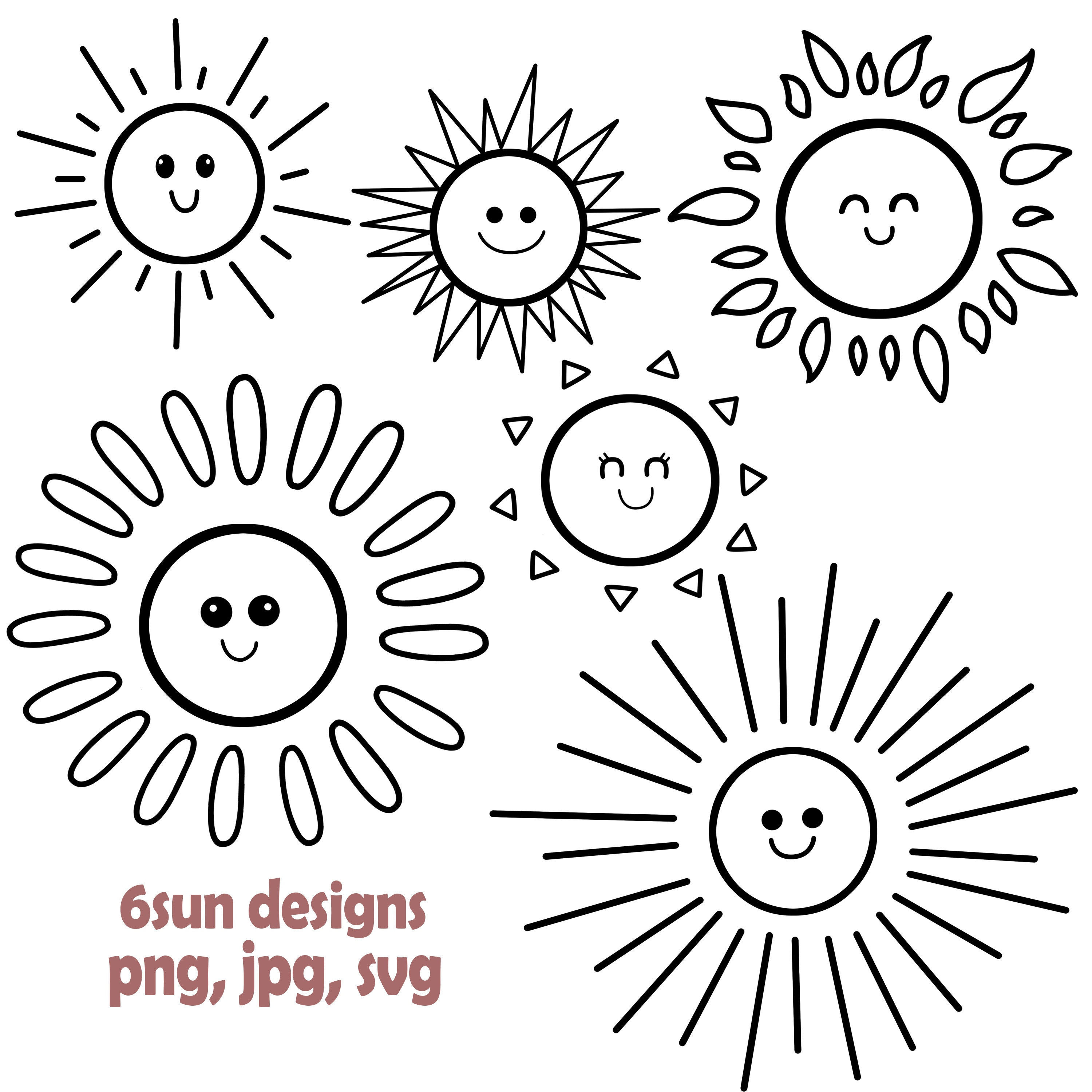 Wallpaper #wR20K5MBlOZrFDOkcMe9195 Sun Outline Sunshine Sun Clipart Sunsun Bundle Png Jpg Sun Deisgns