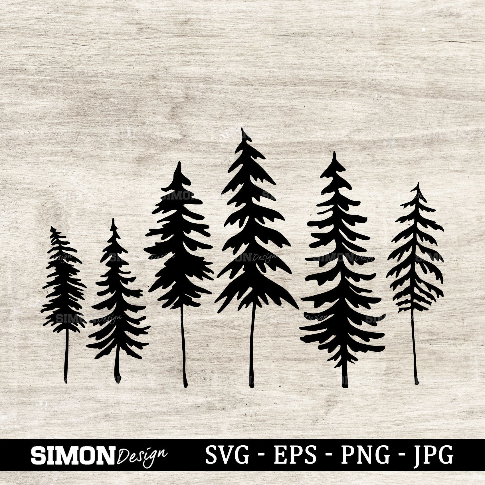 Wallpaper #BGdQC5MBSpphPi3-qtkV130 Pine Trees Svg Digital File Svg Eps Png and Jpg Instant Etsy