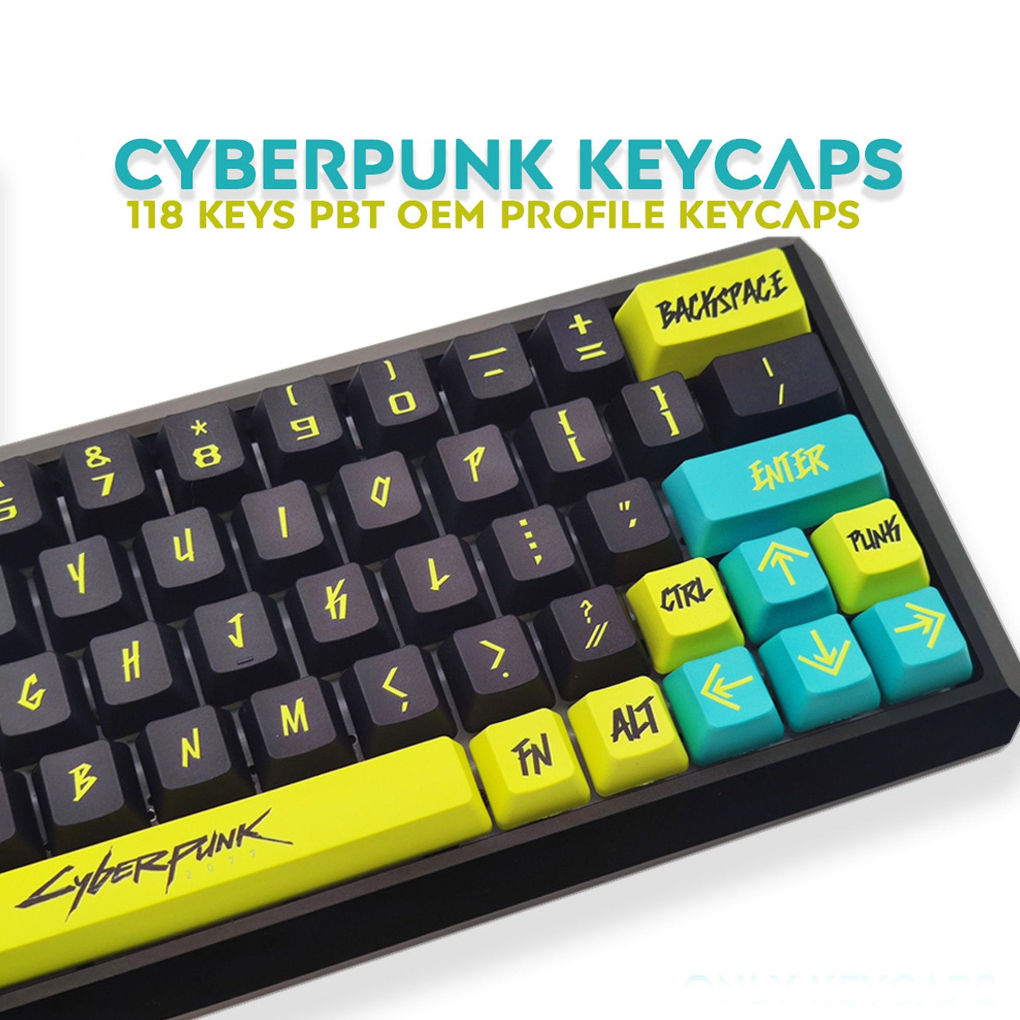 Wallpaper #I6WROJMBVBiSkHCaw44026 Cyberpunk Oem Profile Keycap Set 117 Pbt Dye Sub Keys Etsy