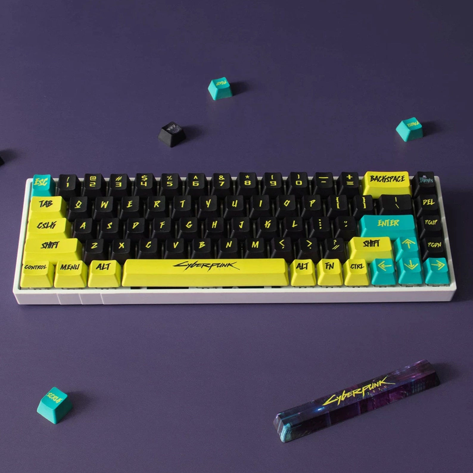 Wallpaper #I6WROJMBVBiSkHCaw44091 Cyberpunk Oem Profile Keycap Set 117 Pbt Dye Sub Keys Etsy