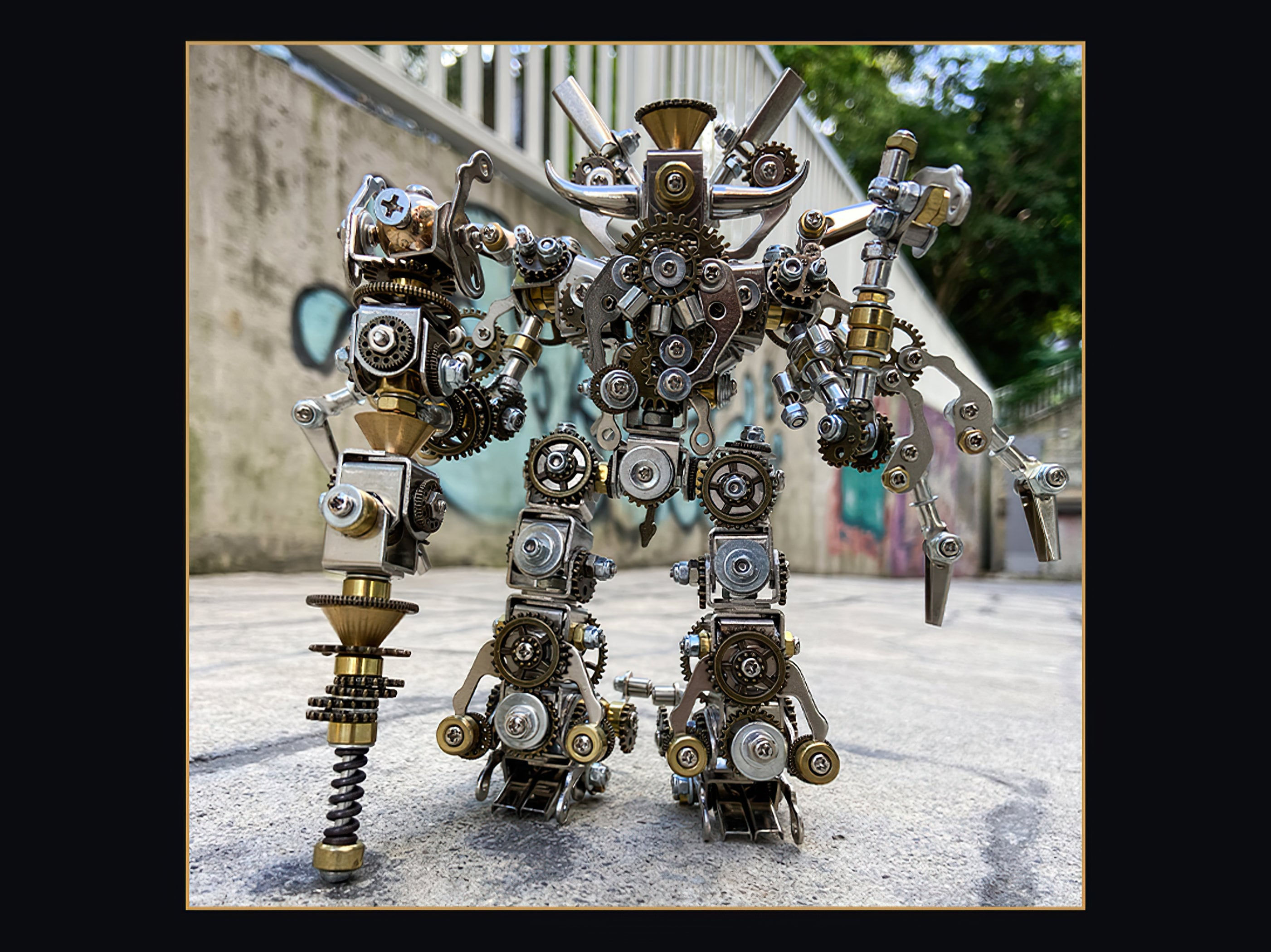 Wallpaper #lnMugY4BFI5NbQks_hgx57 Cyberpunk Mechanische Roboter Diy Bausatz Blind Box Vintage Etsy