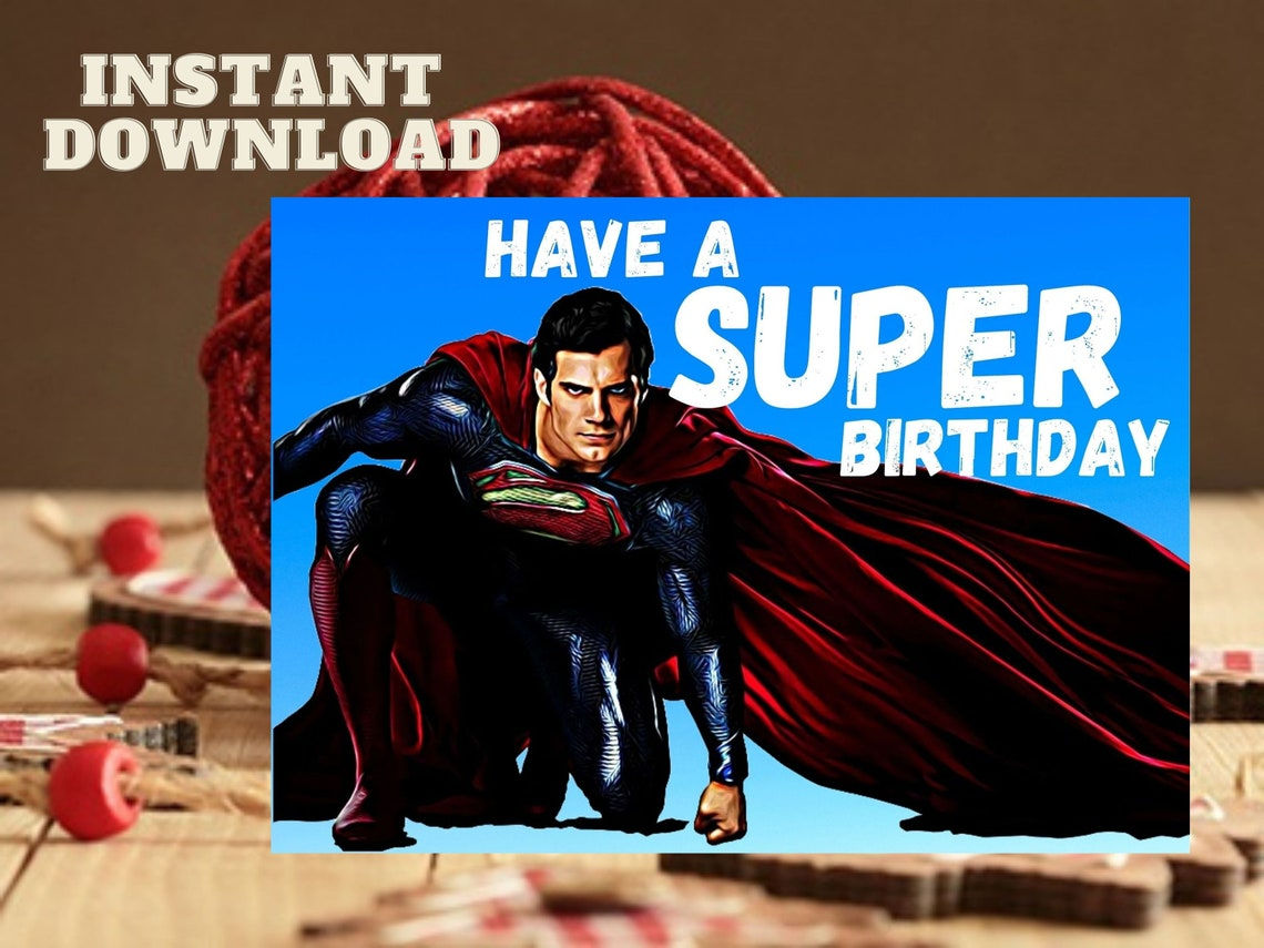 Wallpaper #UDHkNZMB5zzyi_yYPlhx19 Superman Inspired Birthday Card Man of Steel Printable Card Etsy