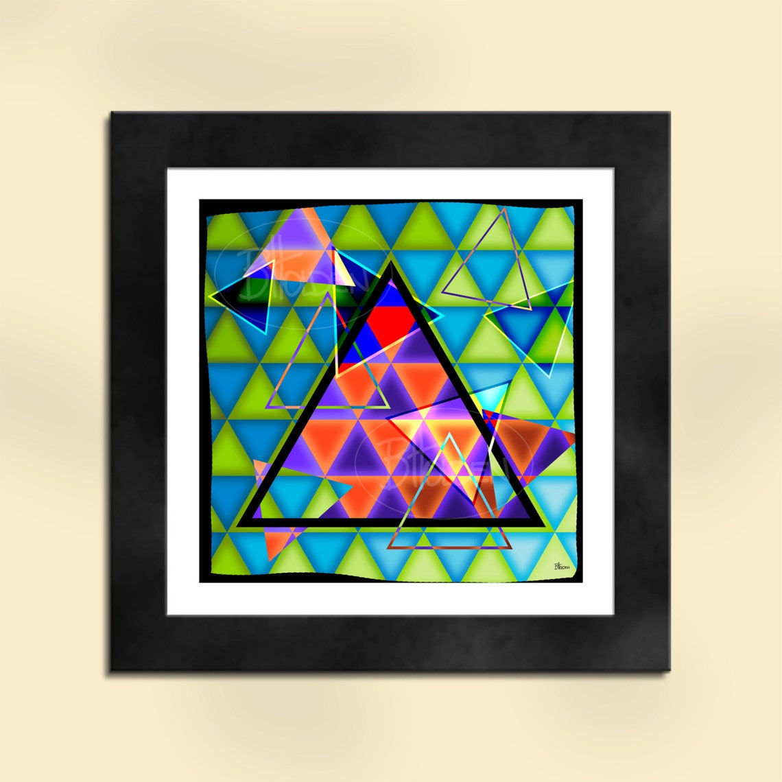 Wallpaper #42fKEZMBSpphPi3-_fja41 Triangles Abstract Art Print Etsy